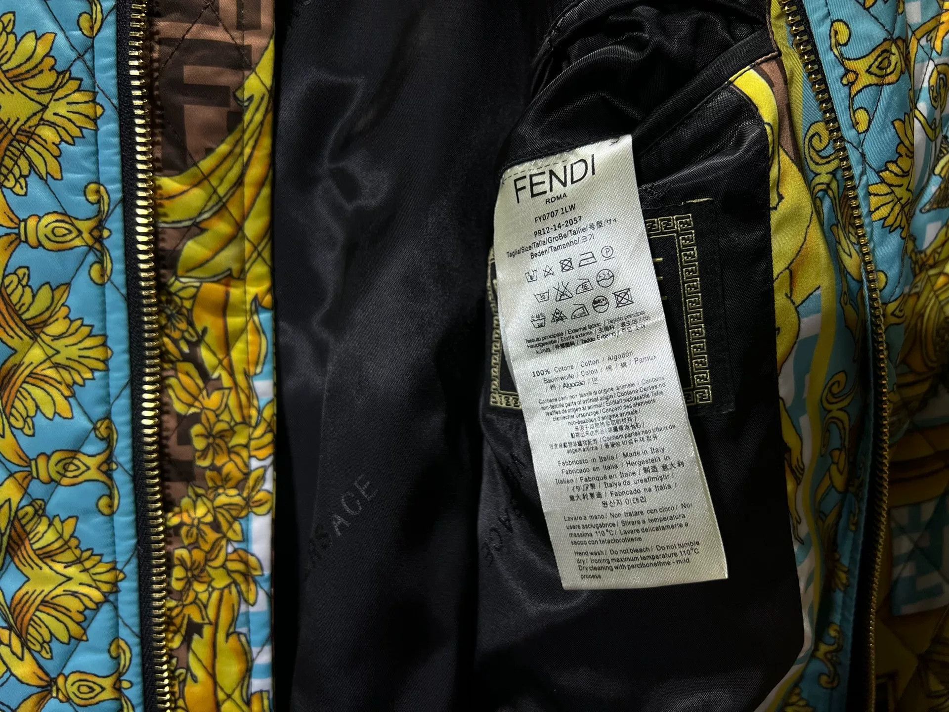 Versace Versace Men's Autumn Winter Cotton Jacket Size US L / EU 52-54 / 3 - 7 Thumbnail