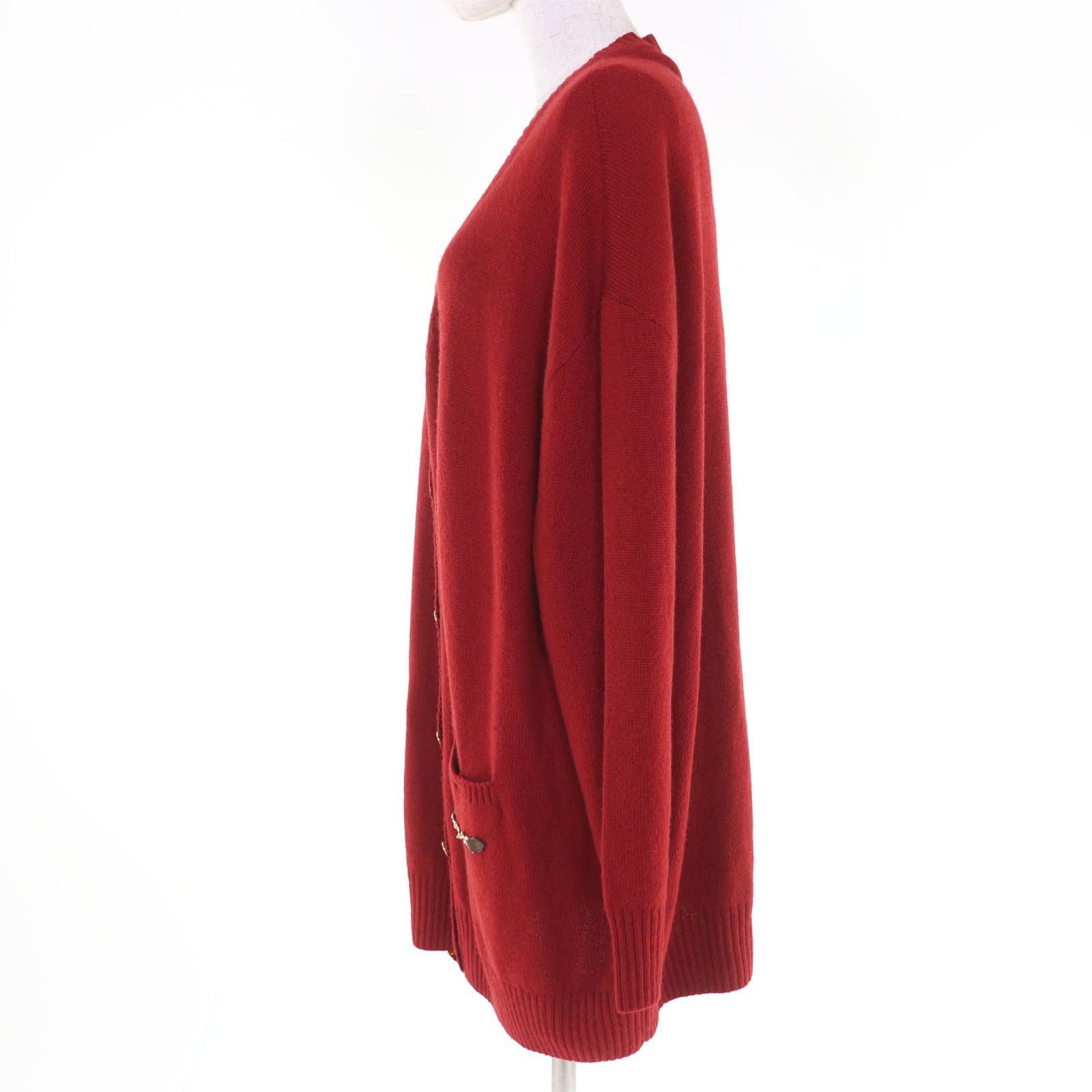 Gucci Gucci Gucci Horsebit Metal Cashmere Cardigan Textile Tops 749064 DUTY FREE for USA Size ONE SIZE - 2 Thumbnail