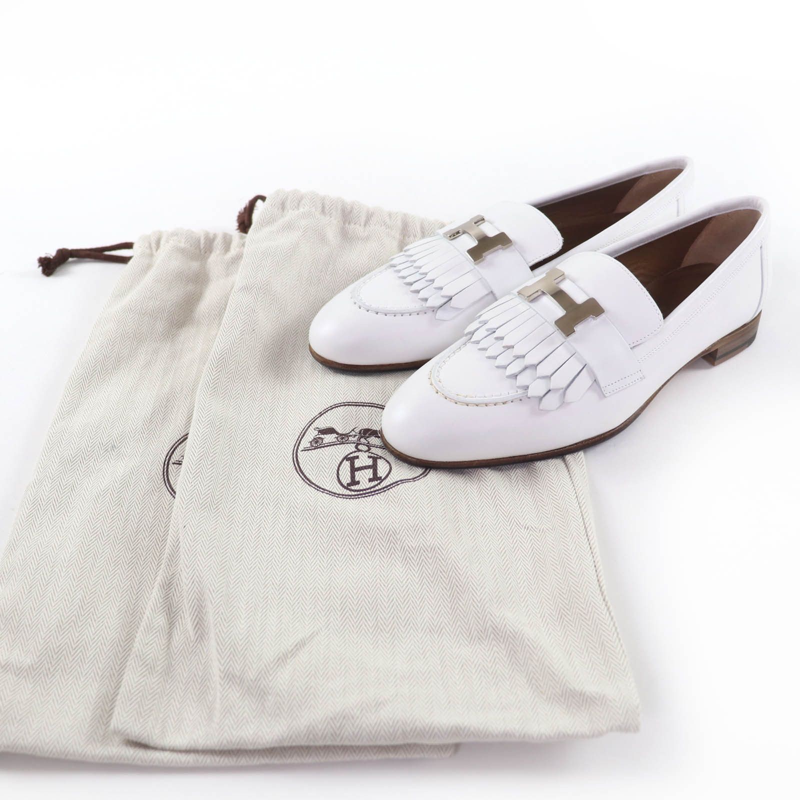 Hermes Hermes Hermès Paris Royale35.5 Leather Loafers Leather Shoes DUTY FREE for USA Size ONE SIZE - 2 Thumbnail