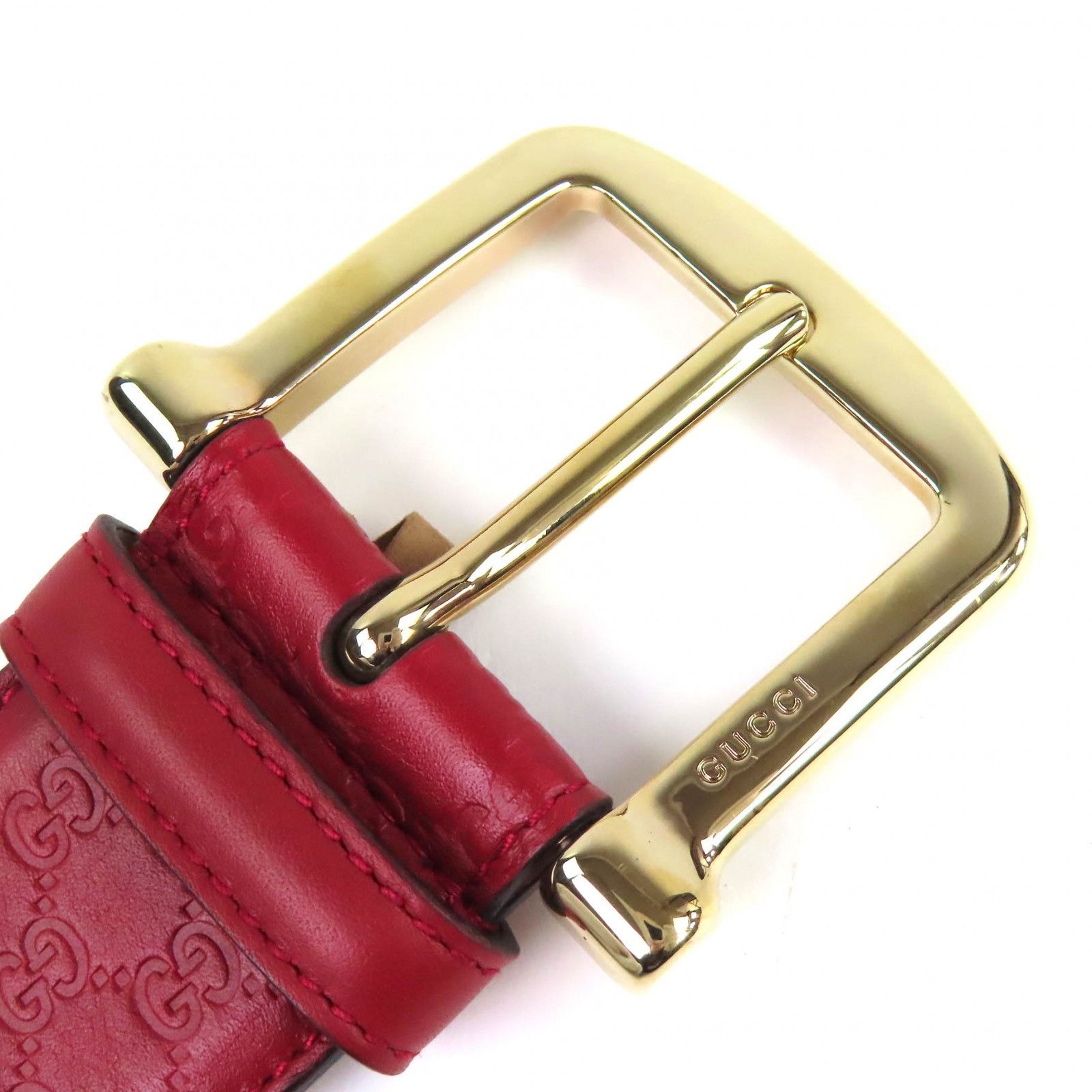 Gucci Gucci Gucci Micro Guccisima Leather Belt Leather Belt 281548 DUTY FREE for USA Size ONE SIZE - 4 Thumbnail