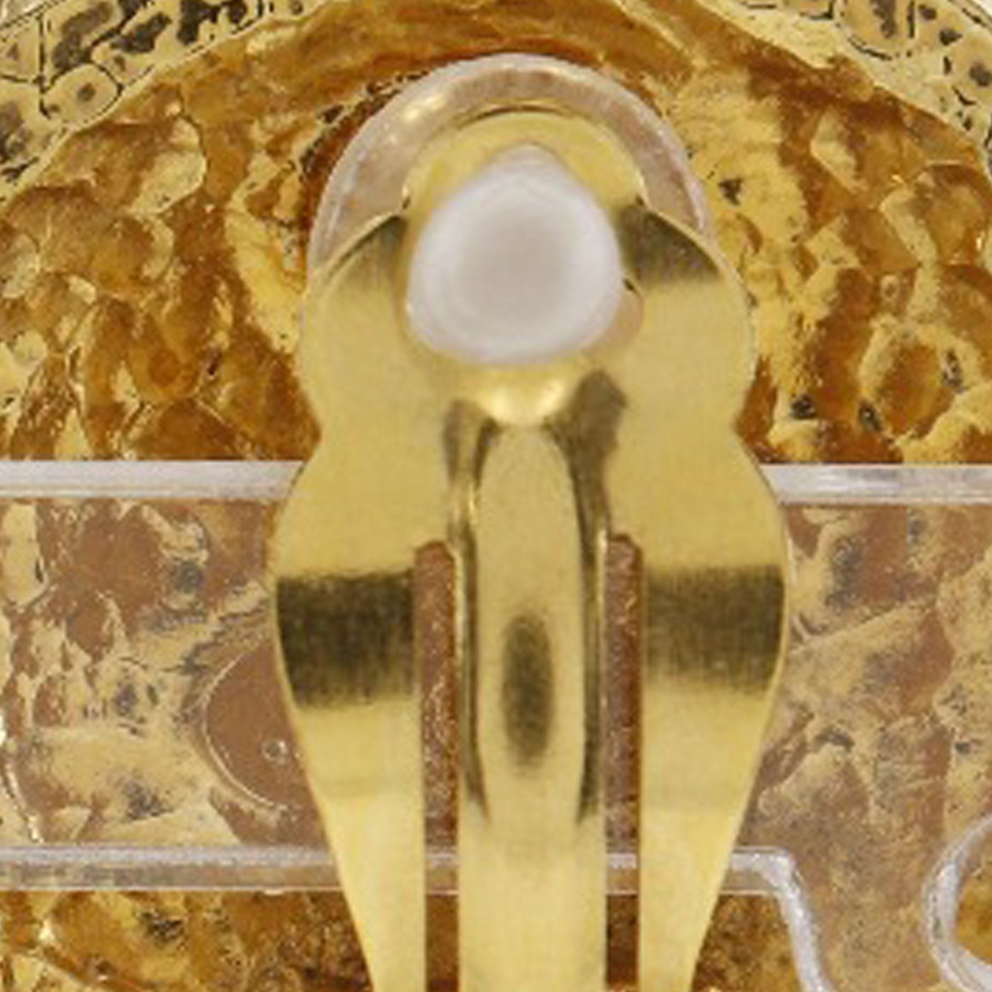 Chanel Chanel Gold Plated Rue Cambon Crest Clip On Earrings Size ONE SIZE - 7 Thumbnail