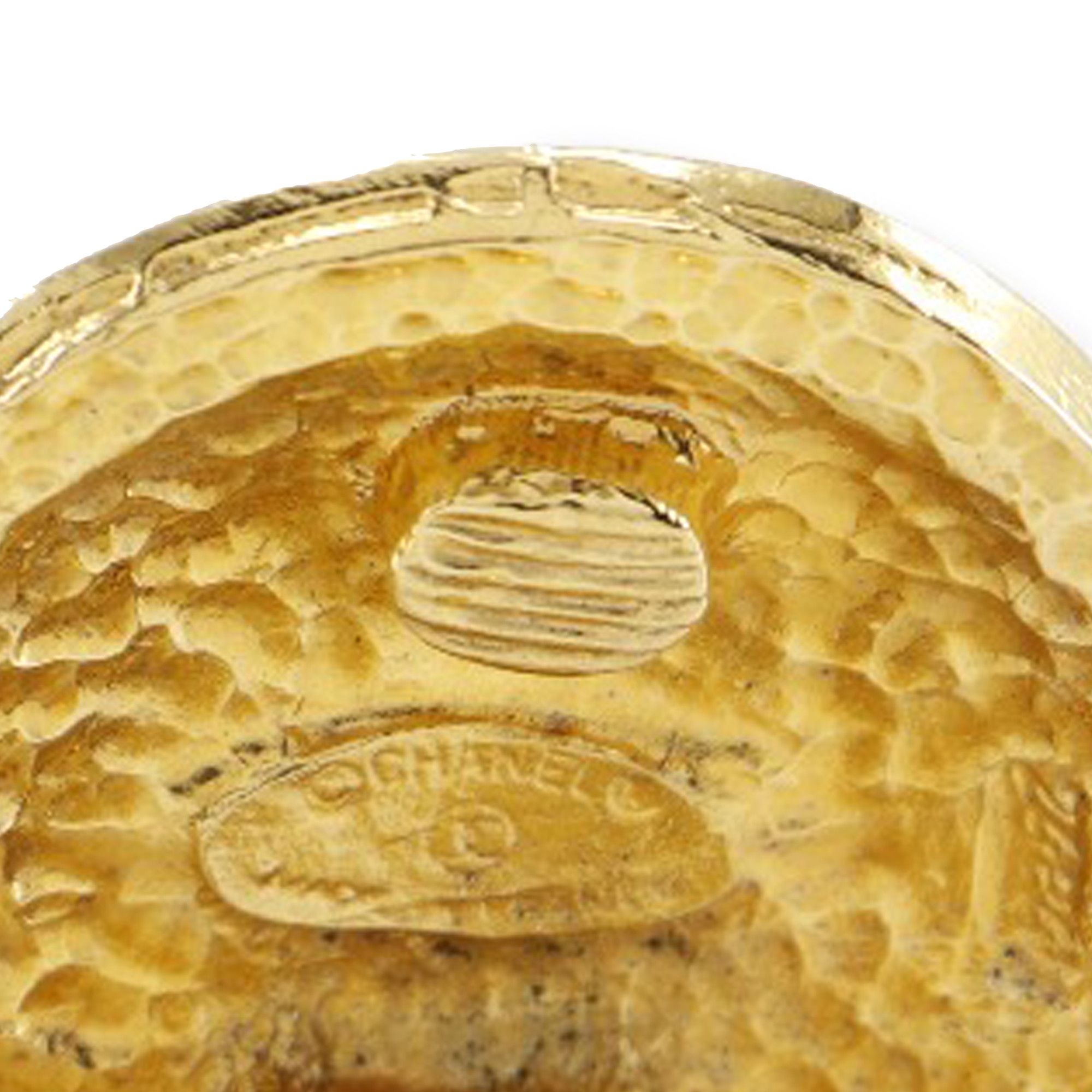 Chanel Chanel Gold Plated Rue Cambon Crest Clip On Earrings Size ONE SIZE - 13 Thumbnail