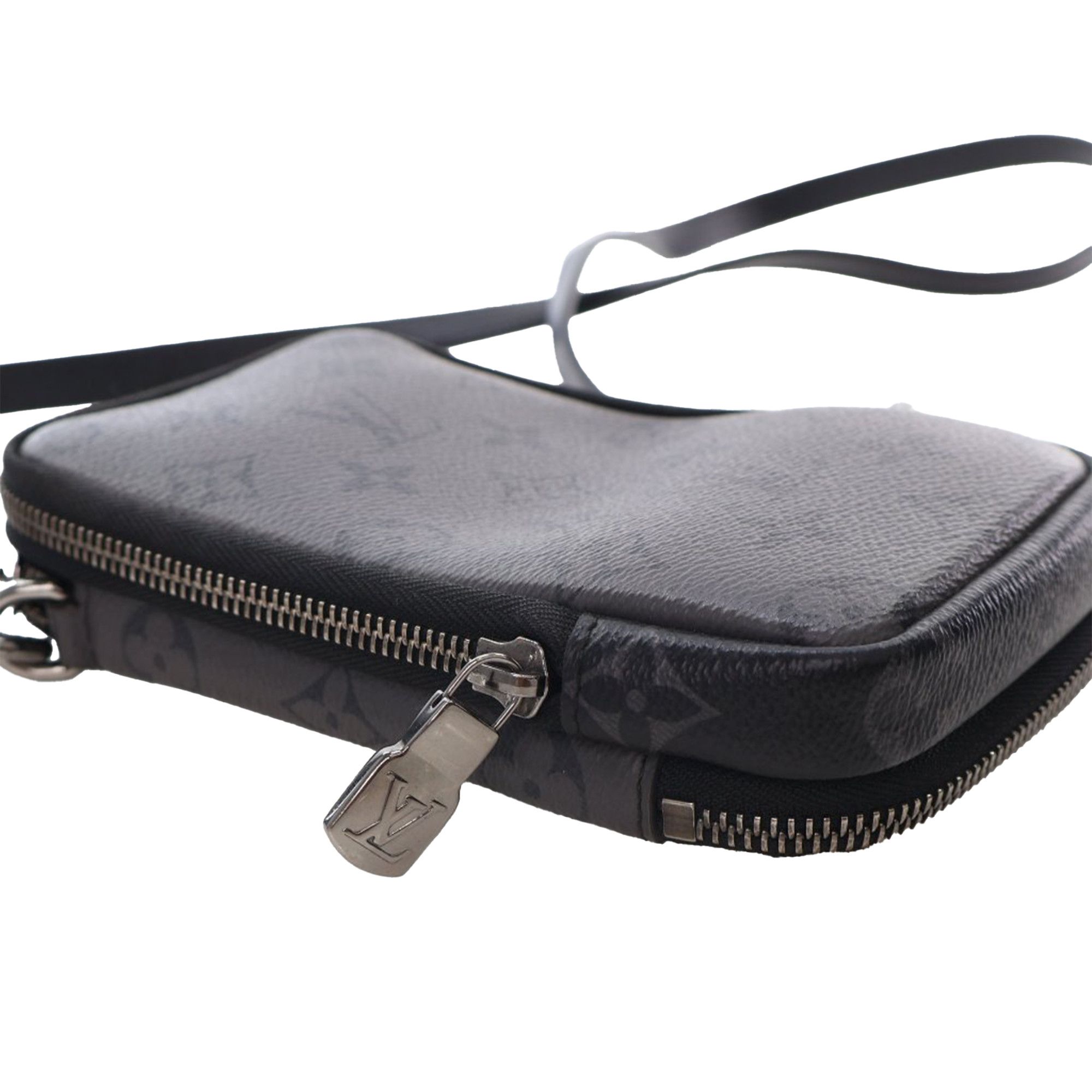 Louis Vuitton Louis Vuitton Monogram Eclipse Reverse Double Phone Pouch Size ONE SIZE - 9 Thumbnail