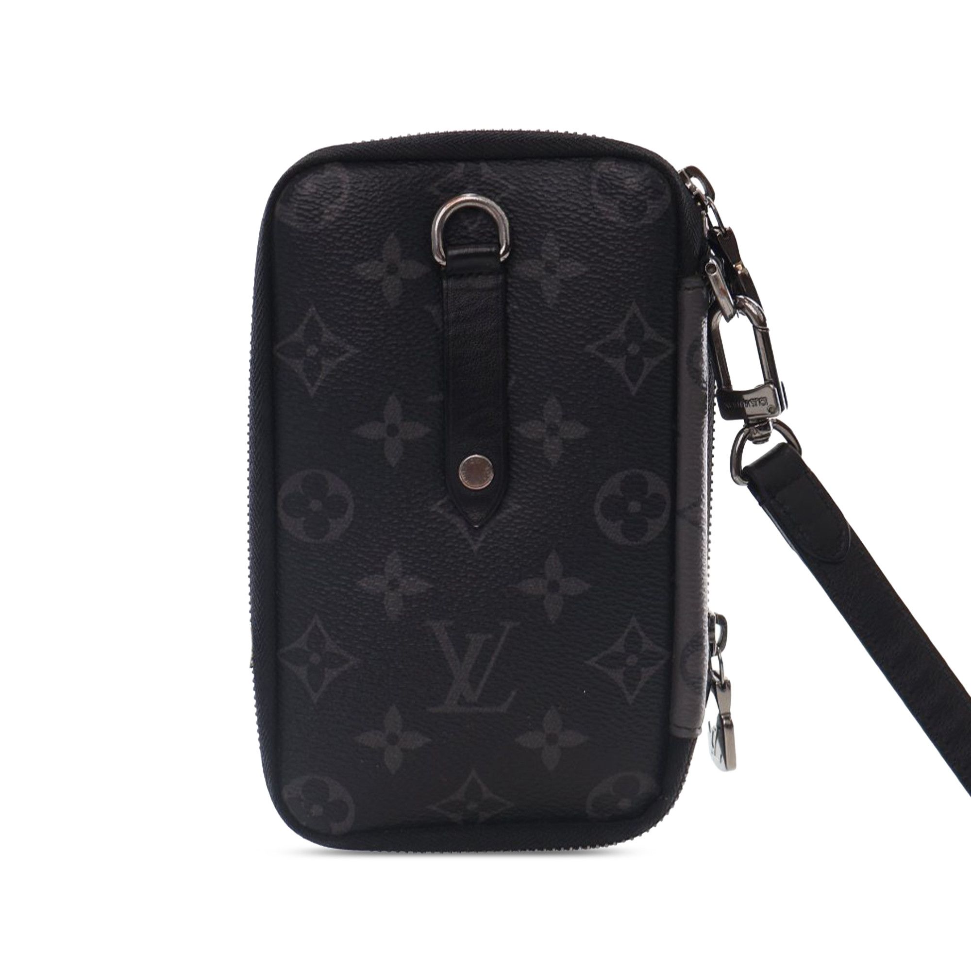 Louis Vuitton Louis Vuitton Monogram Eclipse Reverse Double Phone Pouch Size ONE SIZE - 3 Thumbnail