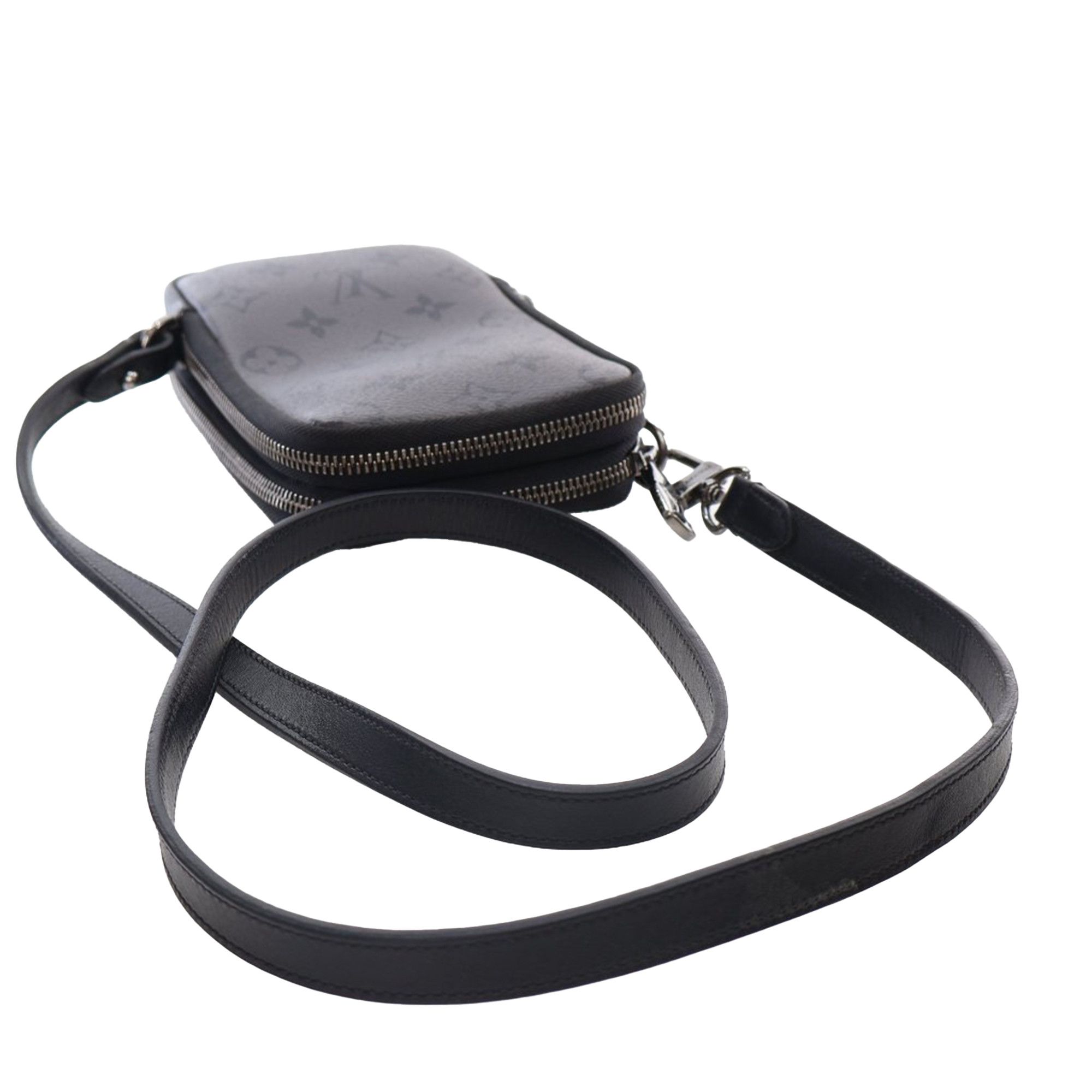 Louis Vuitton Louis Vuitton Monogram Eclipse Reverse Double Phone Pouch Size ONE SIZE - 12 Thumbnail