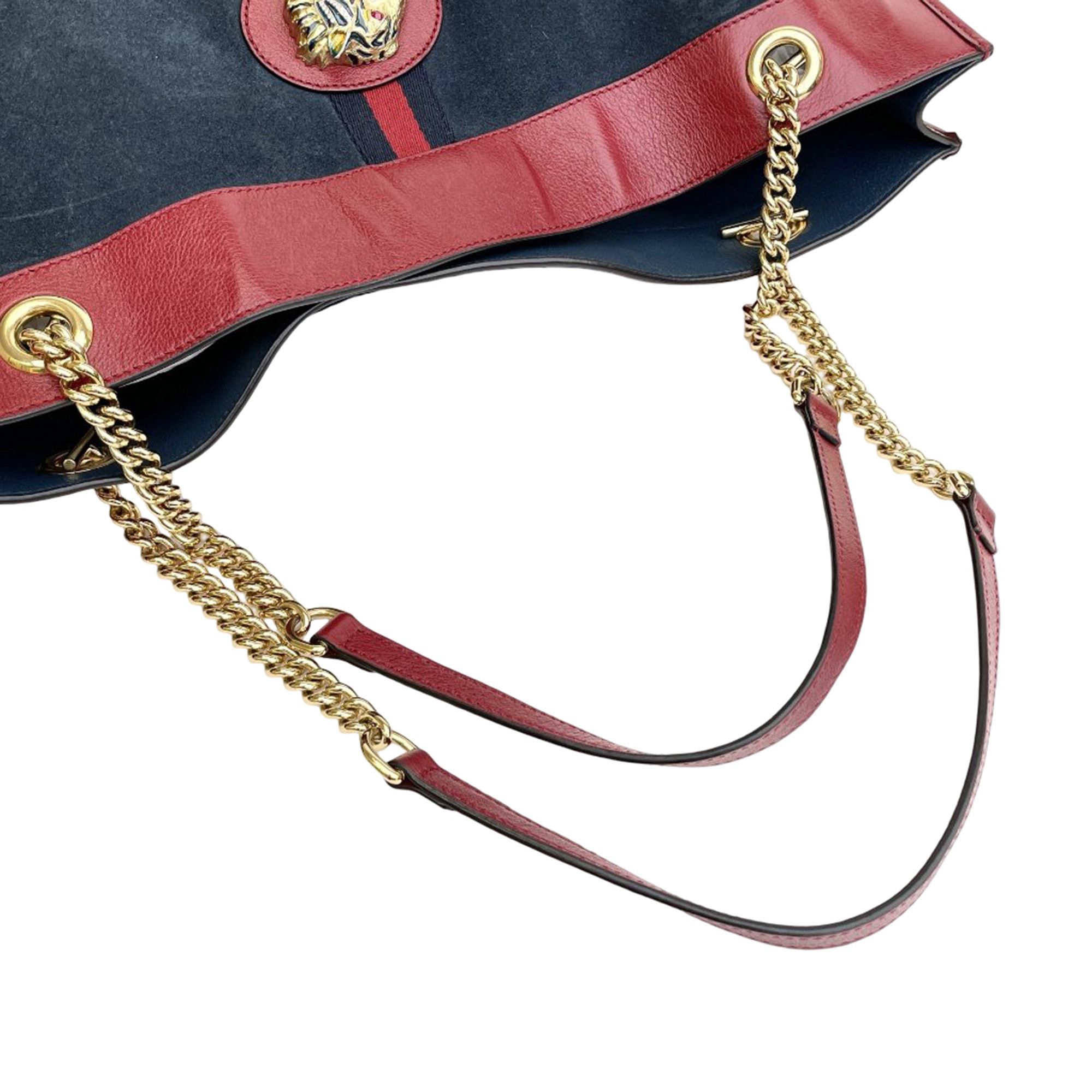 Gucci Gucci Large Web Suede Rajah Tote Size ONE SIZE - 13 Thumbnail