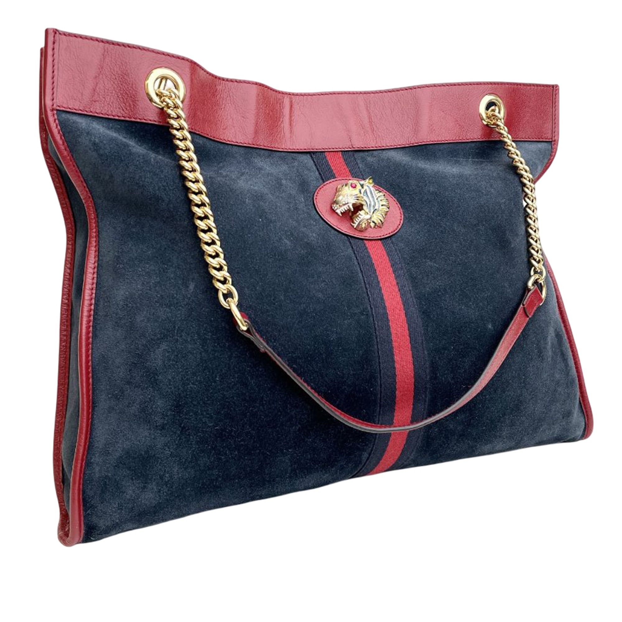 Gucci Gucci Large Web Suede Rajah Tote Size ONE SIZE - 3 Thumbnail