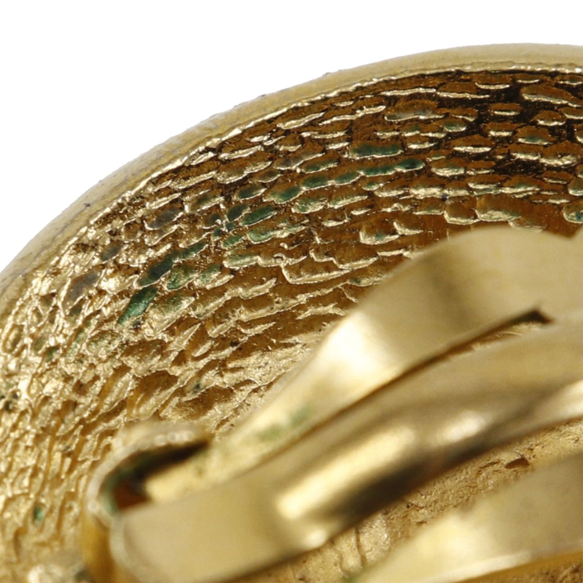 Chanel Chanel Gold Plated Rue Cambon Medallion Clip On Earrings Size ONE SIZE - 6 Thumbnail