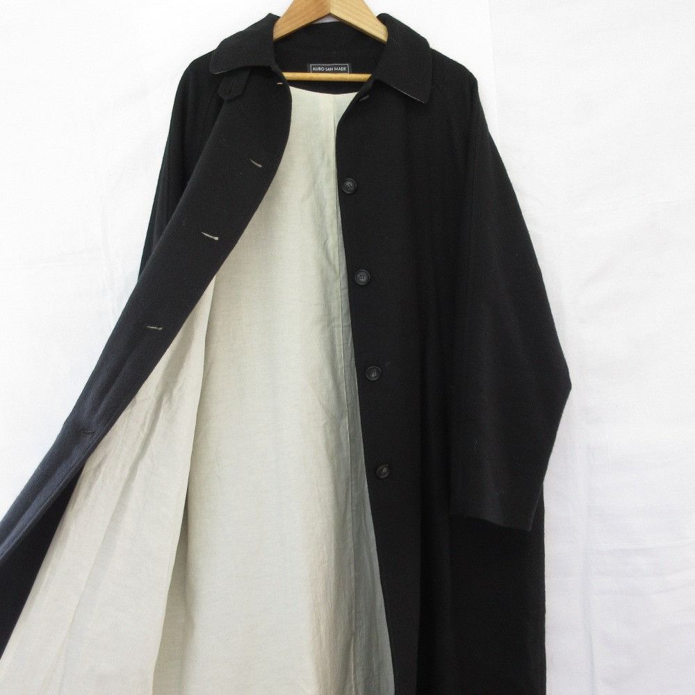 Other Other KUBO SAN MADE Wool Cotton Balmacaan Coat Textile Outerwear K-109 DUTY FREE for USA Size ONE SIZE - 5 Thumbnail