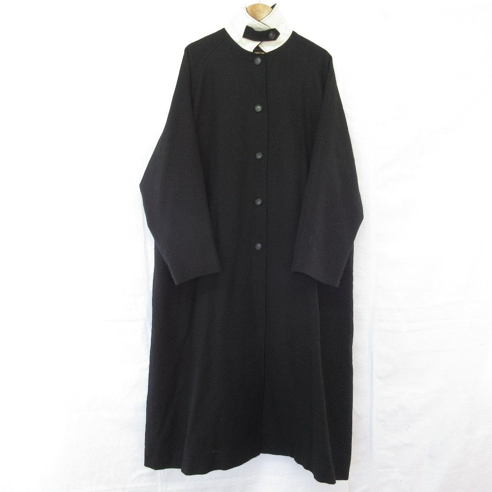 Other Other KUBO SAN MADE Wool Cotton Balmacaan Coat Textile Outerwear K-109 DUTY FREE for USA Size ONE SIZE - 3 Thumbnail