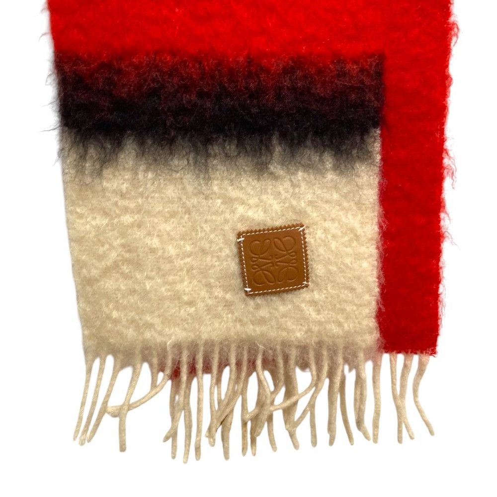 Loewe Loewe Loewe Anagram Leather Patch Wool Mohair Scarf Textile Scarf DUTY FREE for USA Size ONE SIZE - 3 Thumbnail