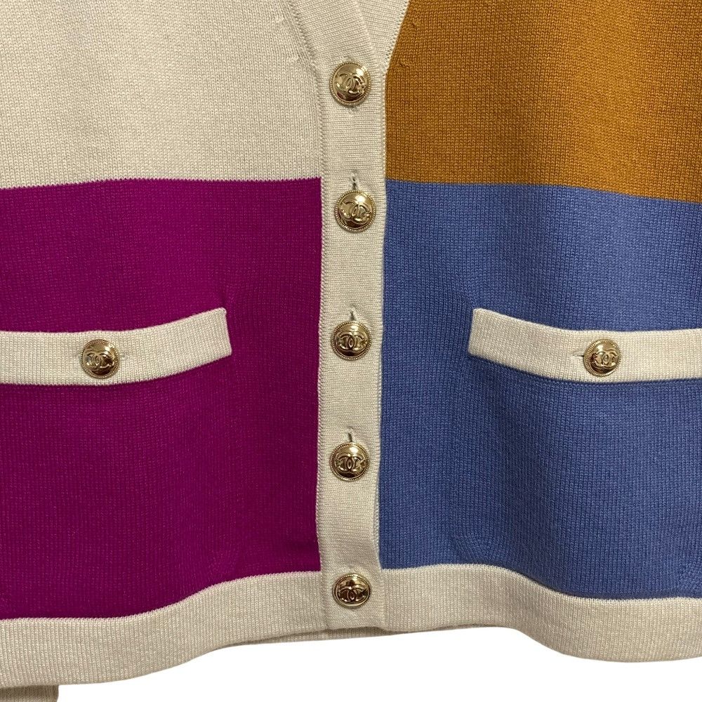 Chanel Chanel Chanel V-Neck Cashmere Cardigan Textile Tops P65607 DUTY FREE for USA Size ONE SIZE - 6 Thumbnail