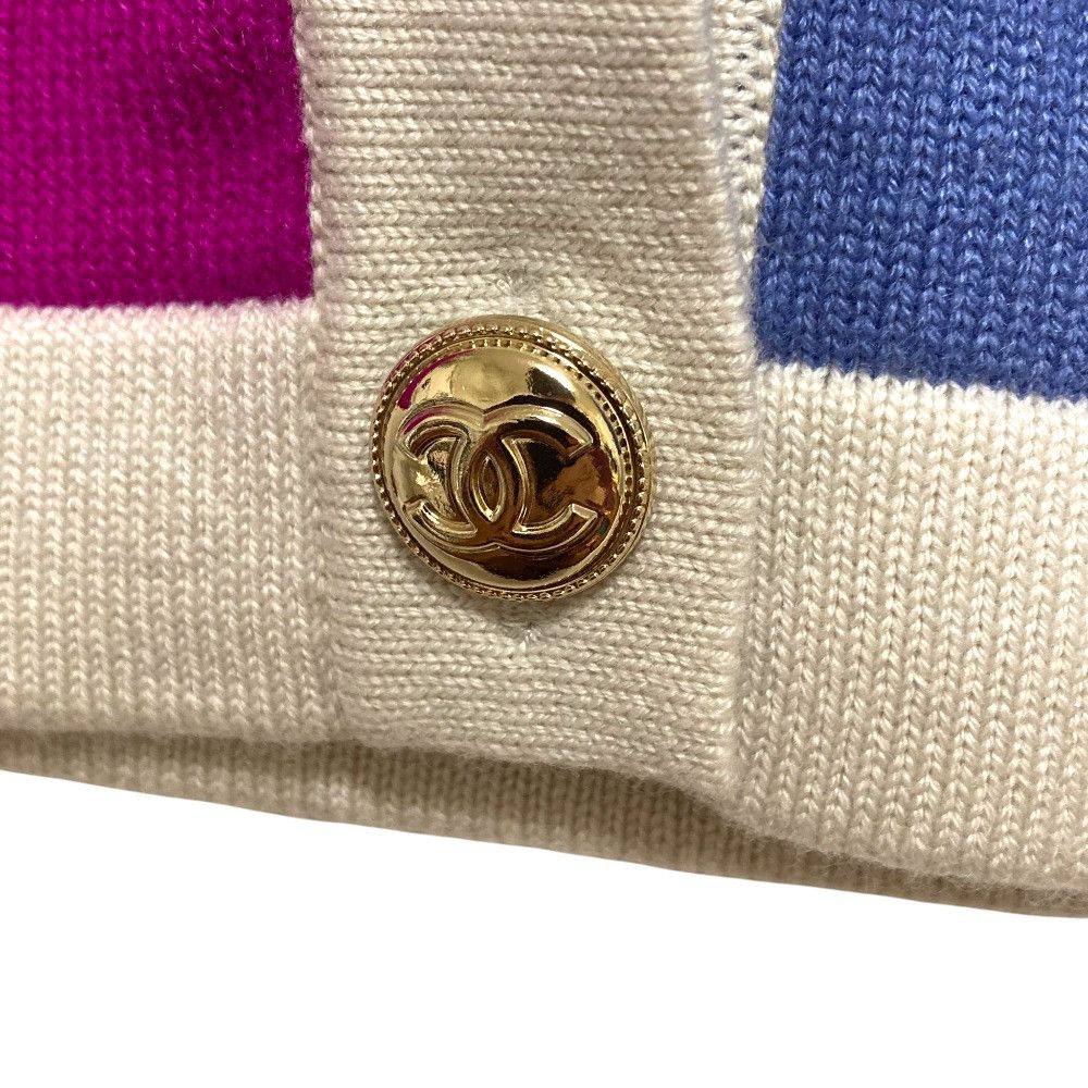 Chanel Chanel Chanel V-Neck Cashmere Cardigan Textile Tops P65607 DUTY FREE for USA Size ONE SIZE - 5 Thumbnail