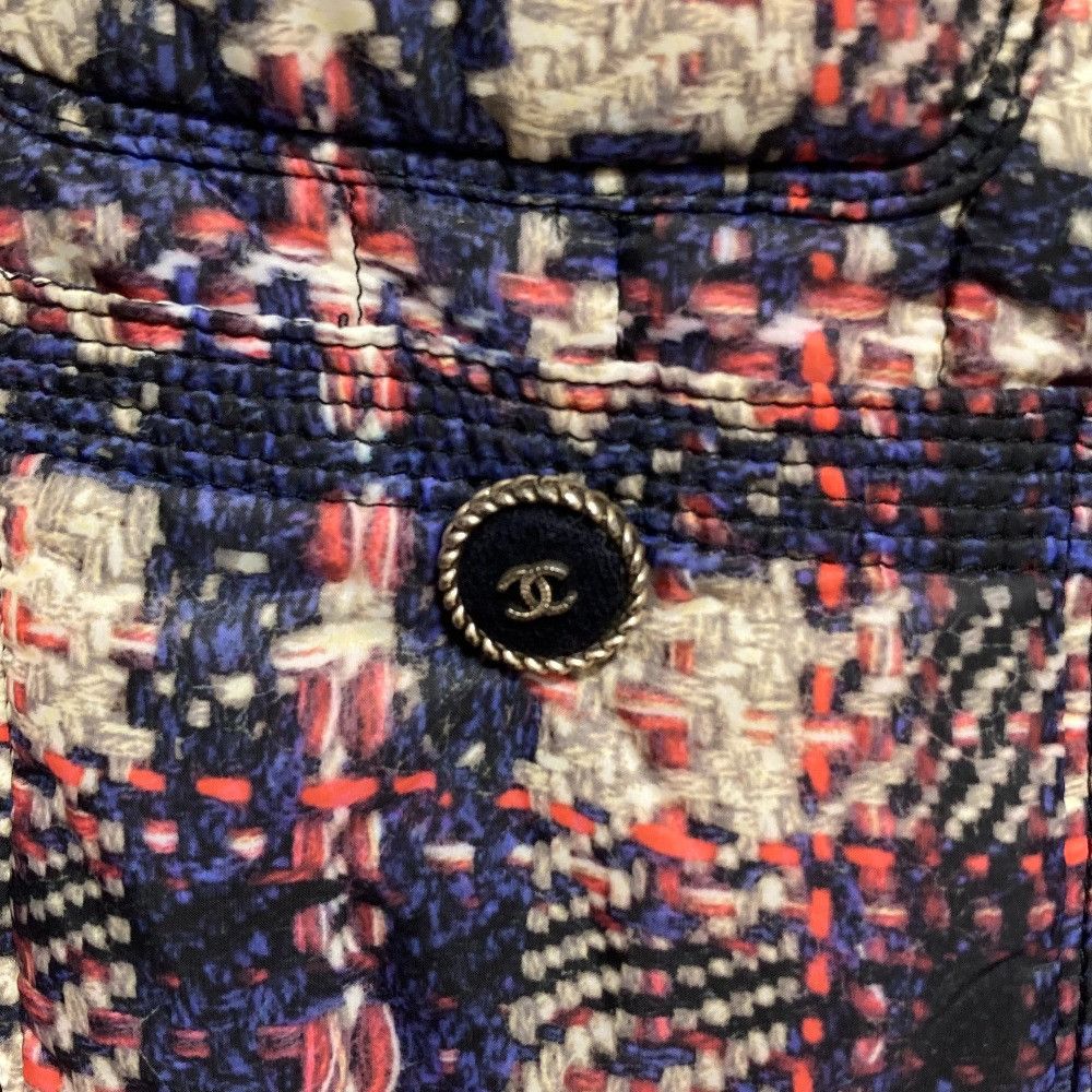 Chanel Chanel Chanel Tweed Padding Jacket Textile Outerwear P46944 DUTY FREE for USA Size ONE SIZE - 4 Thumbnail