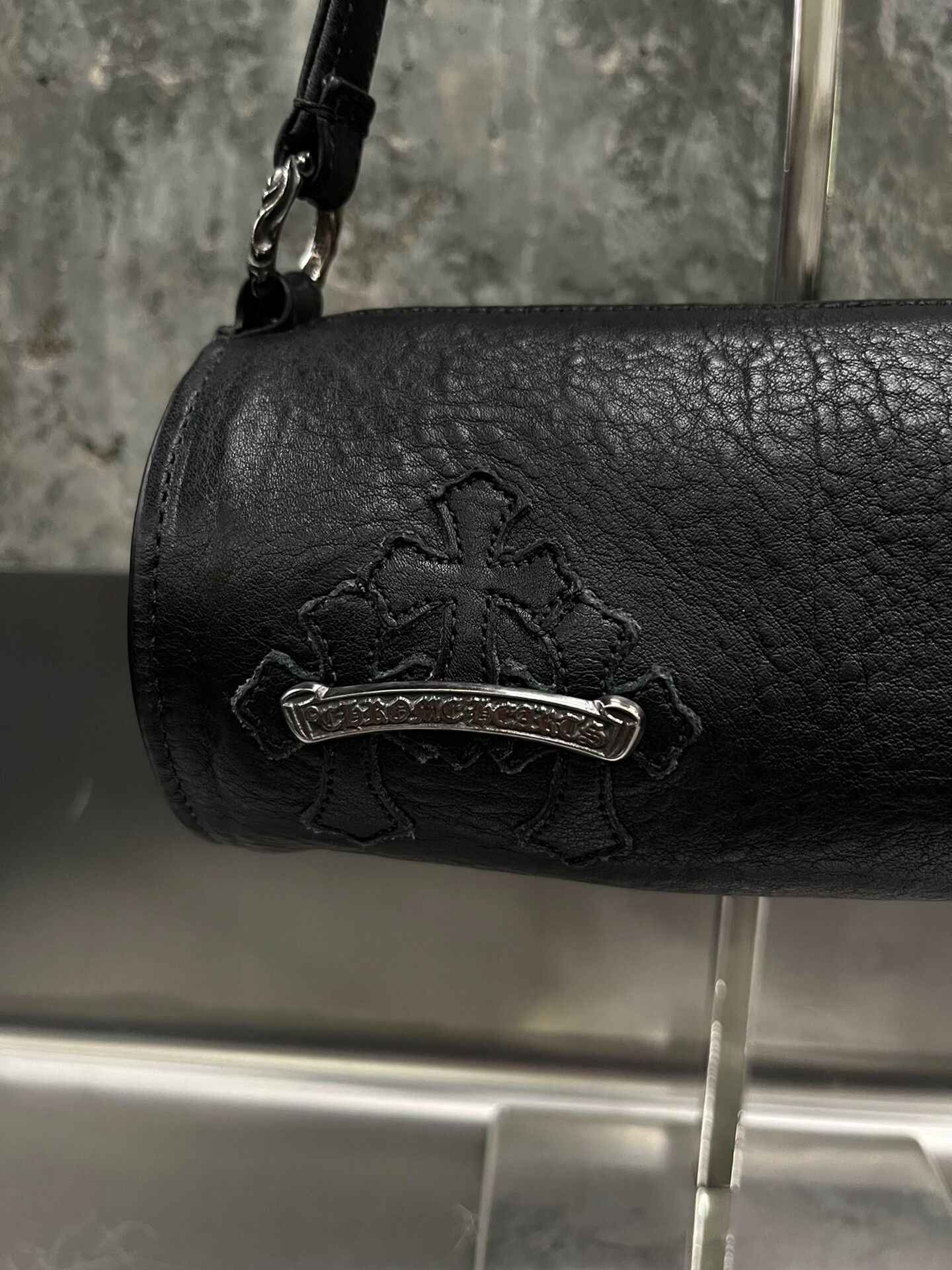 Chrome Hearts Chrome Hearts Black Cross Silver Scroll Shoulder Bag Size ONE SIZE - 3 Thumbnail