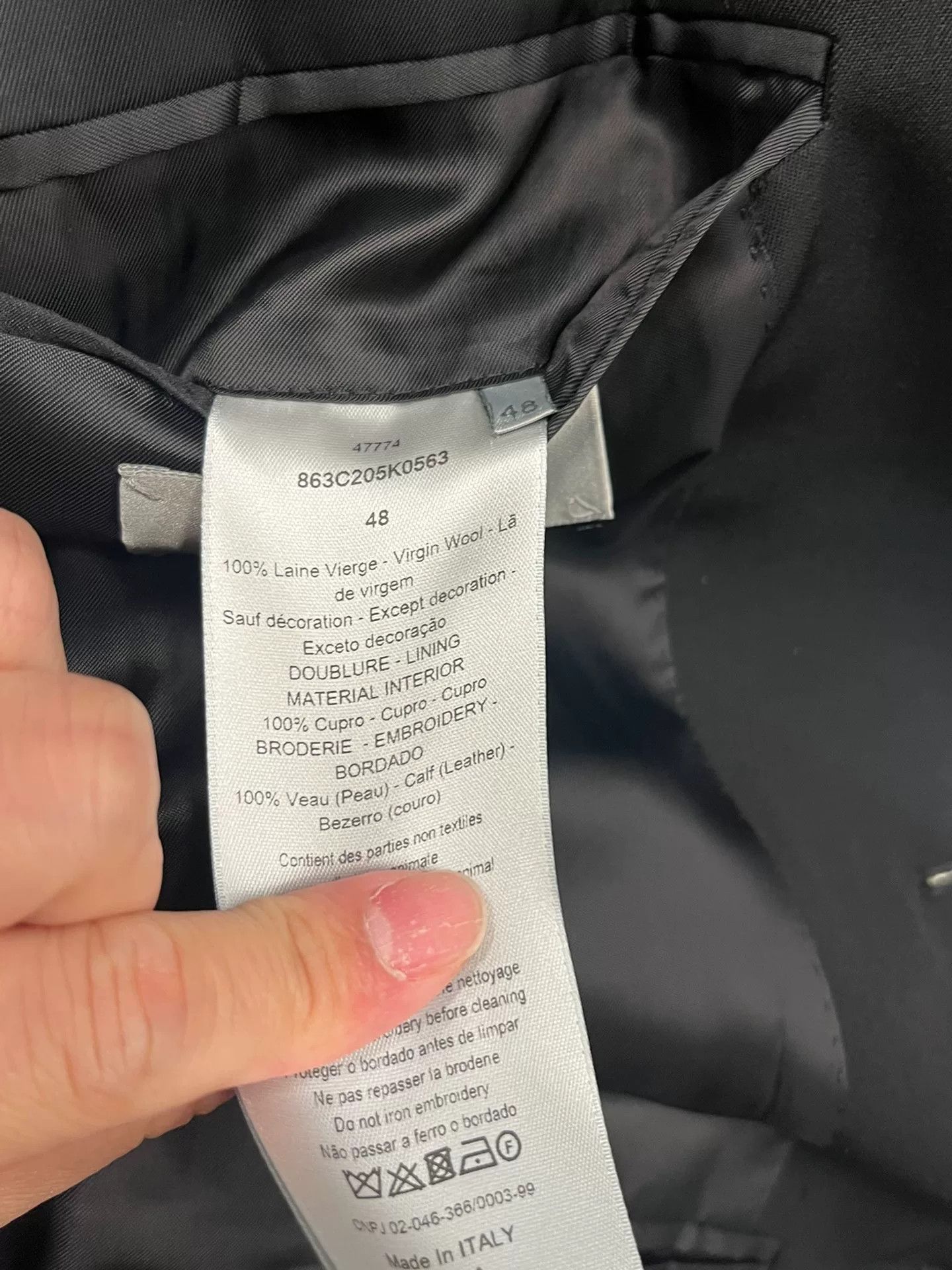 Dior Dior Black Blazer with Scale Design Size US M / EU 48-50 / 2 - 6 Thumbnail