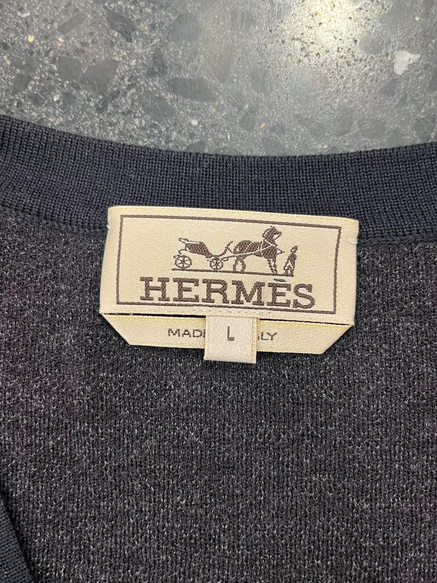 Hermes Hermès Men's Black Sweater Size US L / EU 52-54 / 3 - 3 Thumbnail