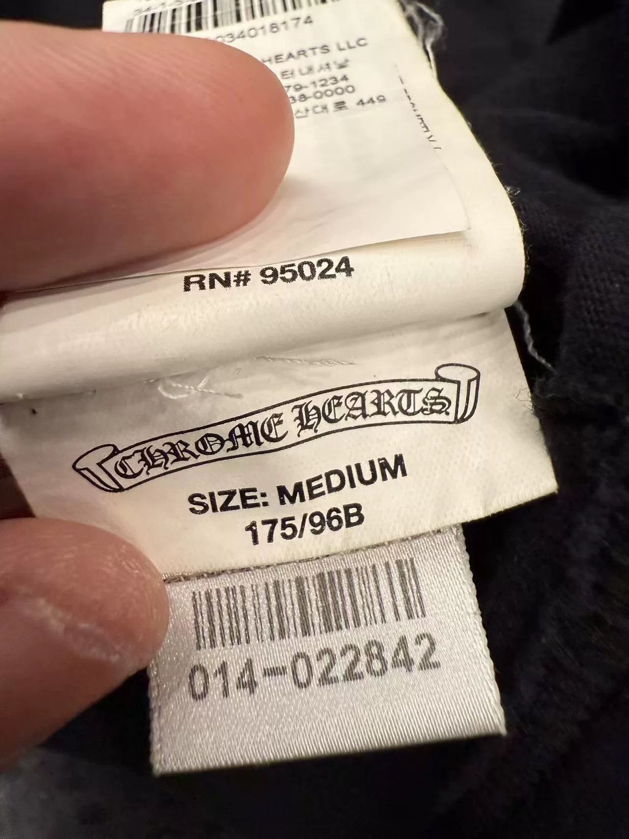 Chrome Hearts Chrome Hearts Black Pocket Short Sleeve M Size US M / EU 48-50 / 2 - 5 Thumbnail