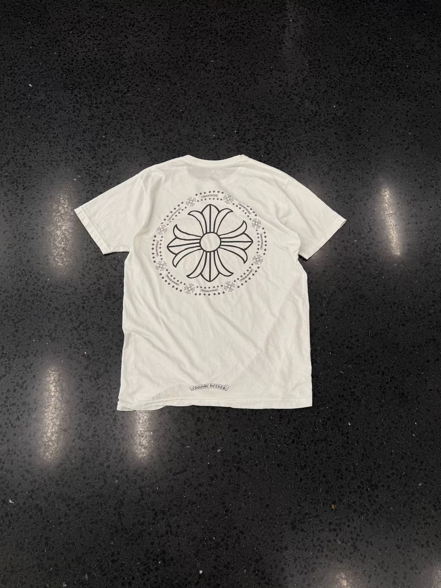 Chrome Hearts Chrome Hearts White Short-Sleeve Back Print Tee Size US M / EU 48-50 / 2 - 2 Thumbnail