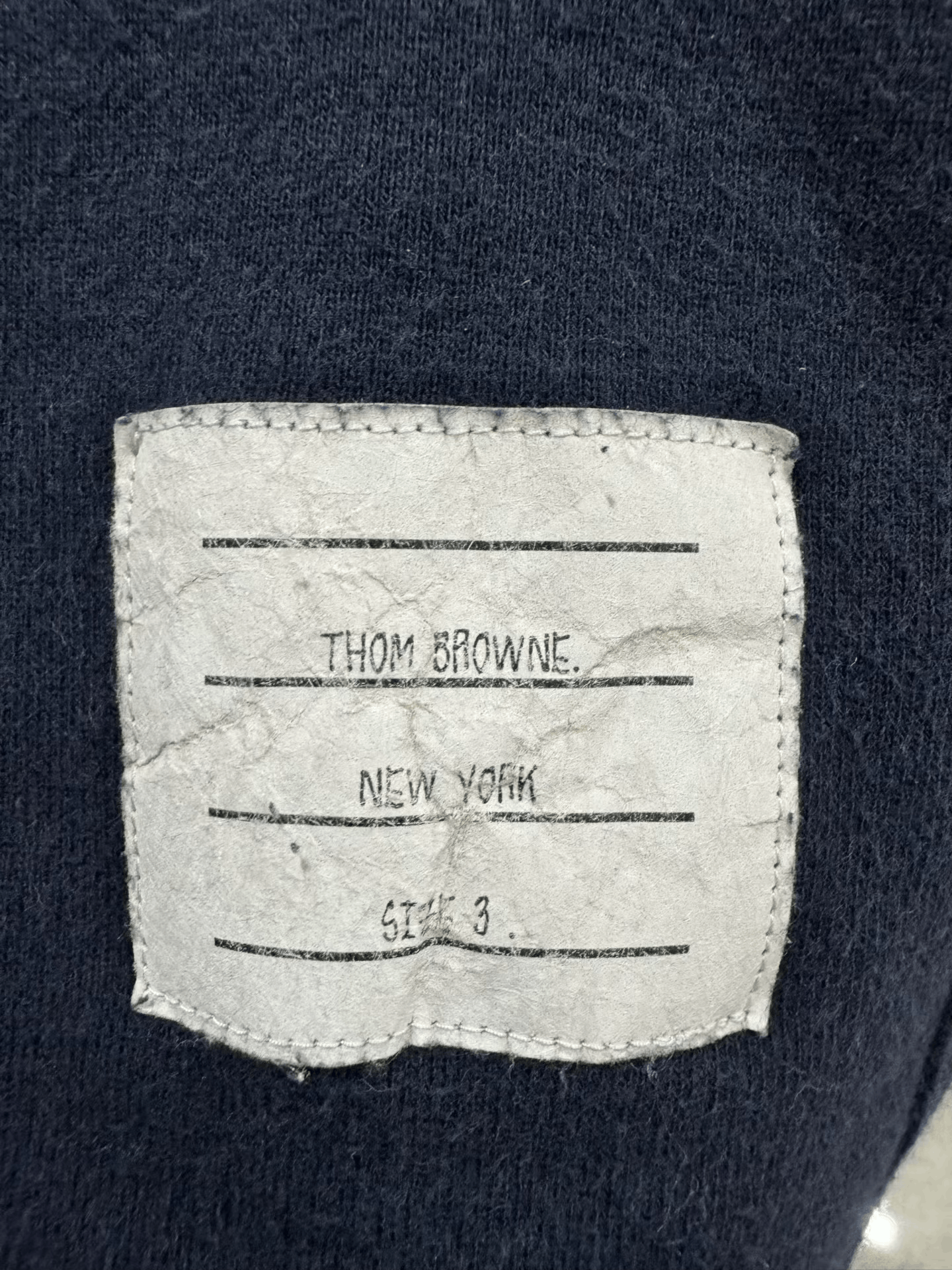 Thom Browne Thom Browne Four-Stripe Blue Sweatshirt Size US L / EU 52-54 / 3 - 5 Thumbnail