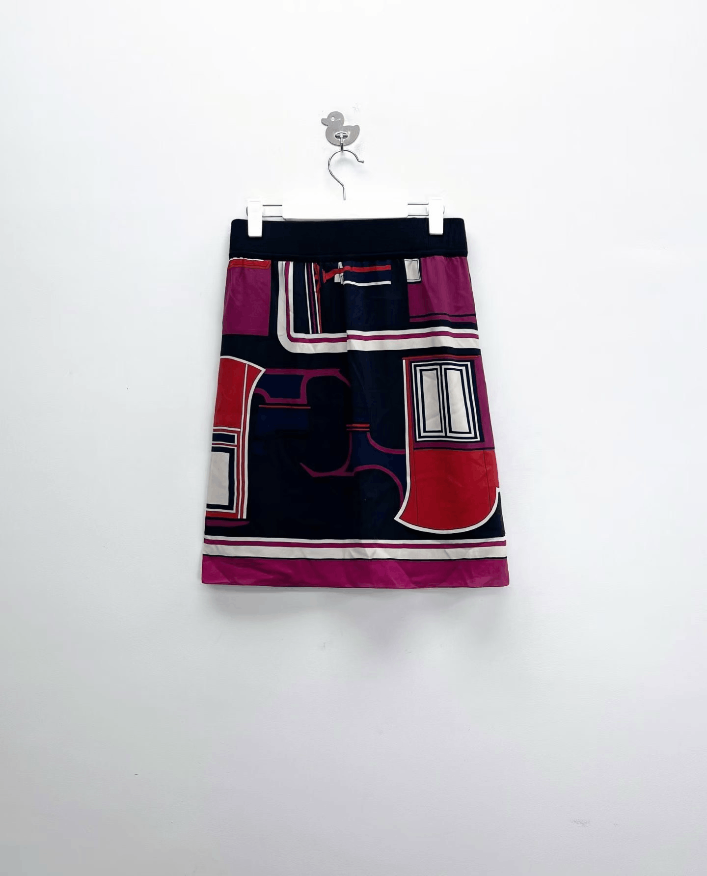 Hermes Hermes Geometric Silk Short Skirt Size 40" / US 18 - 2 Thumbnail
