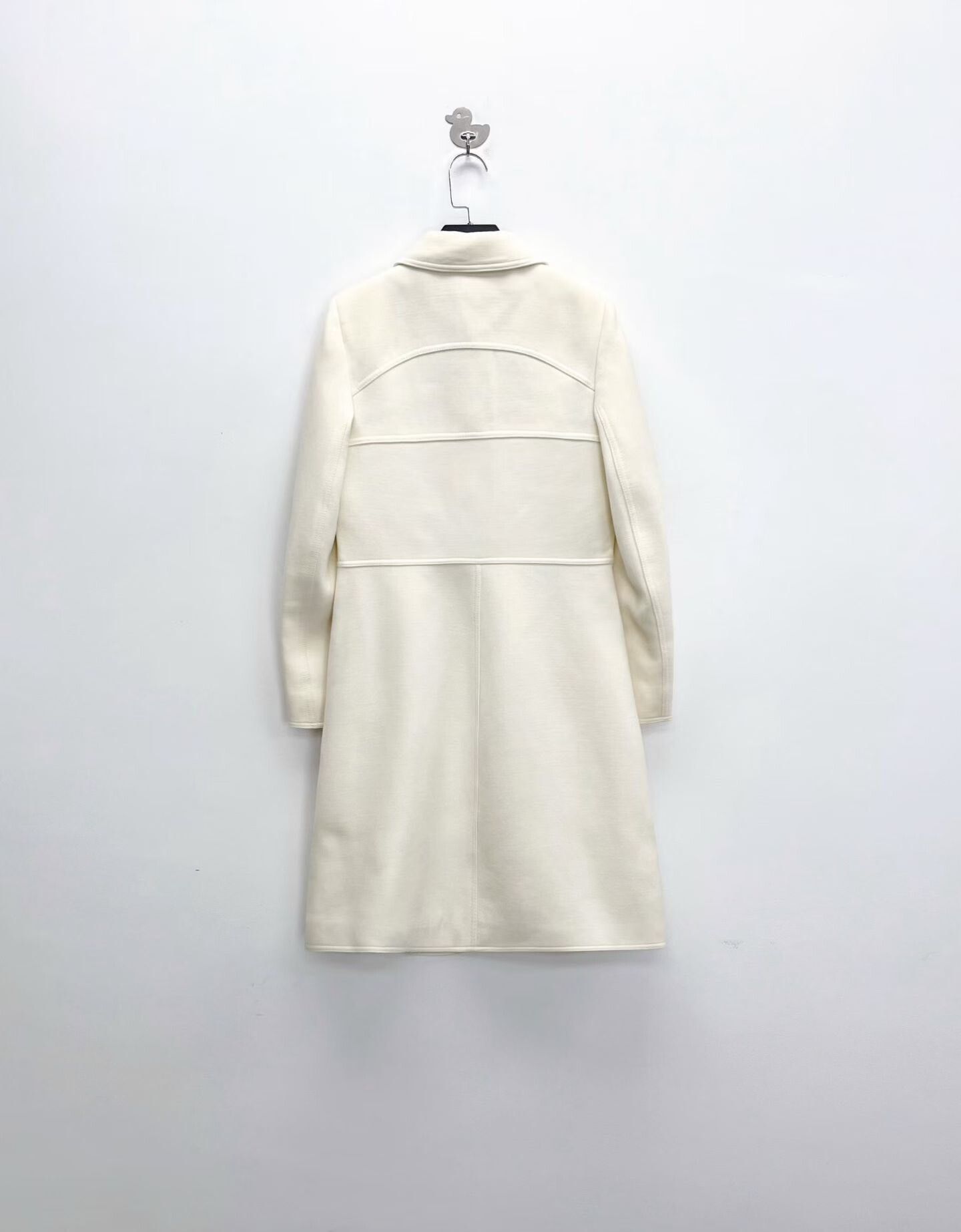 Prada Prada Beige Gold Button Wool Coat Size S / US 4 / IT 40 - 2 Thumbnail