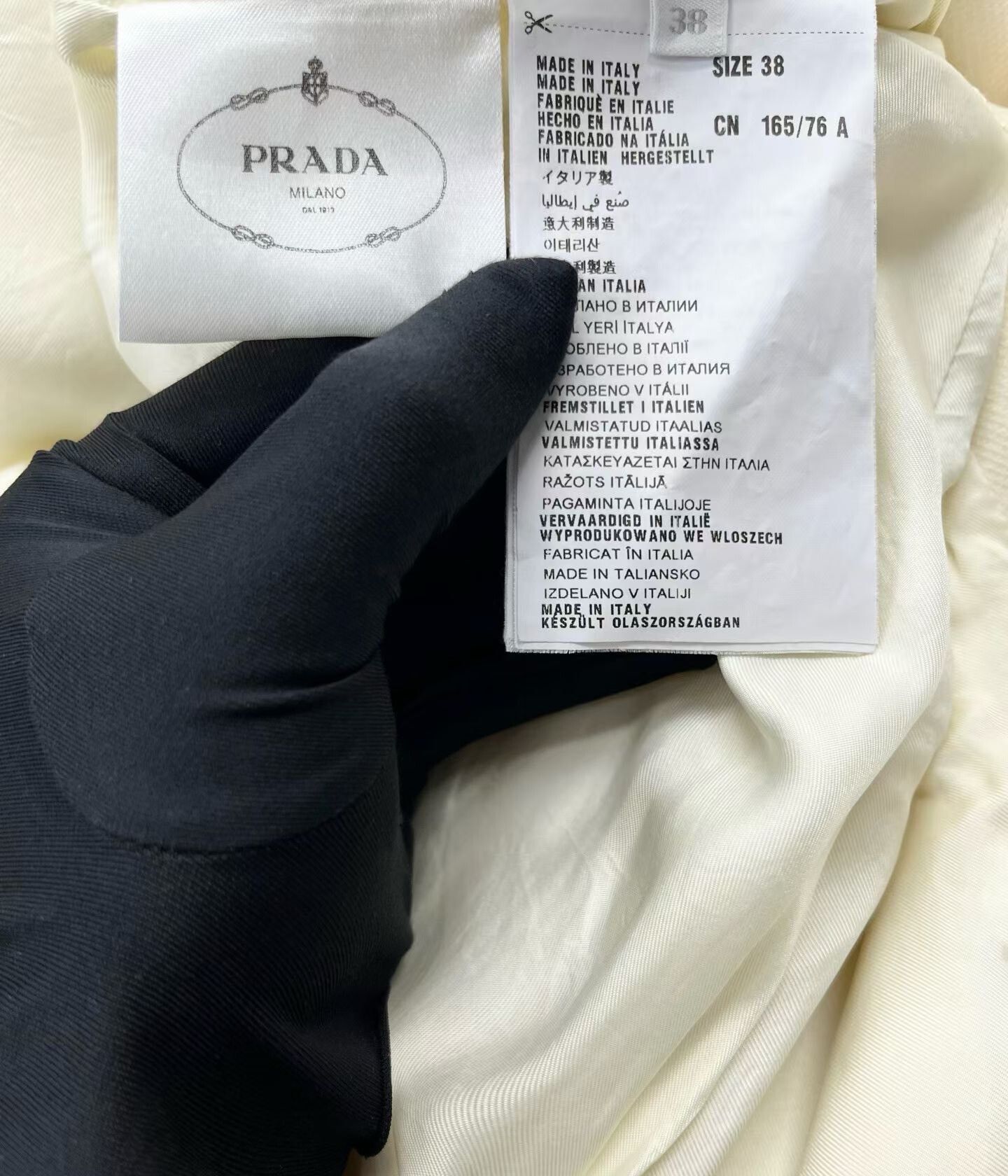 Prada Prada Beige Gold Button Wool Coat Size S / US 4 / IT 40 - 4 Thumbnail