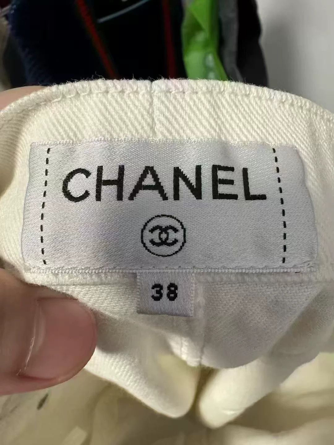 Chanel Chanel White Denim Skirt Size 38" / US 16 / IT 52 - 3 Thumbnail