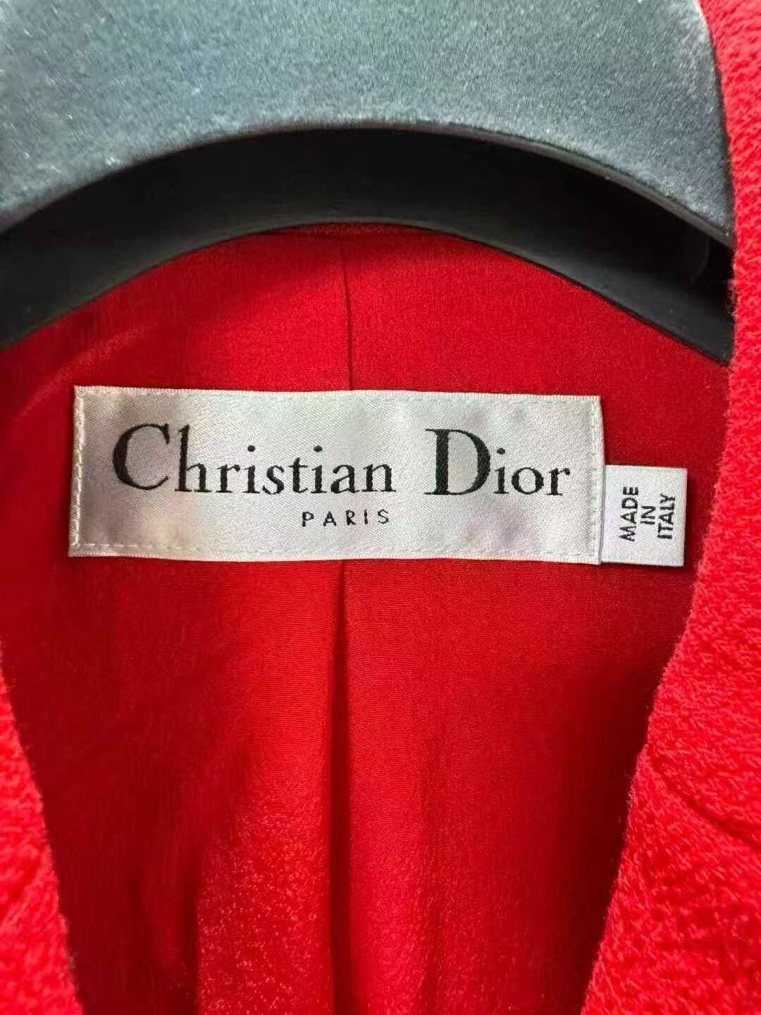 Dior Dior Red Wool Sleeveless Coat Size S / US 4 / IT 40 - 3 Thumbnail
