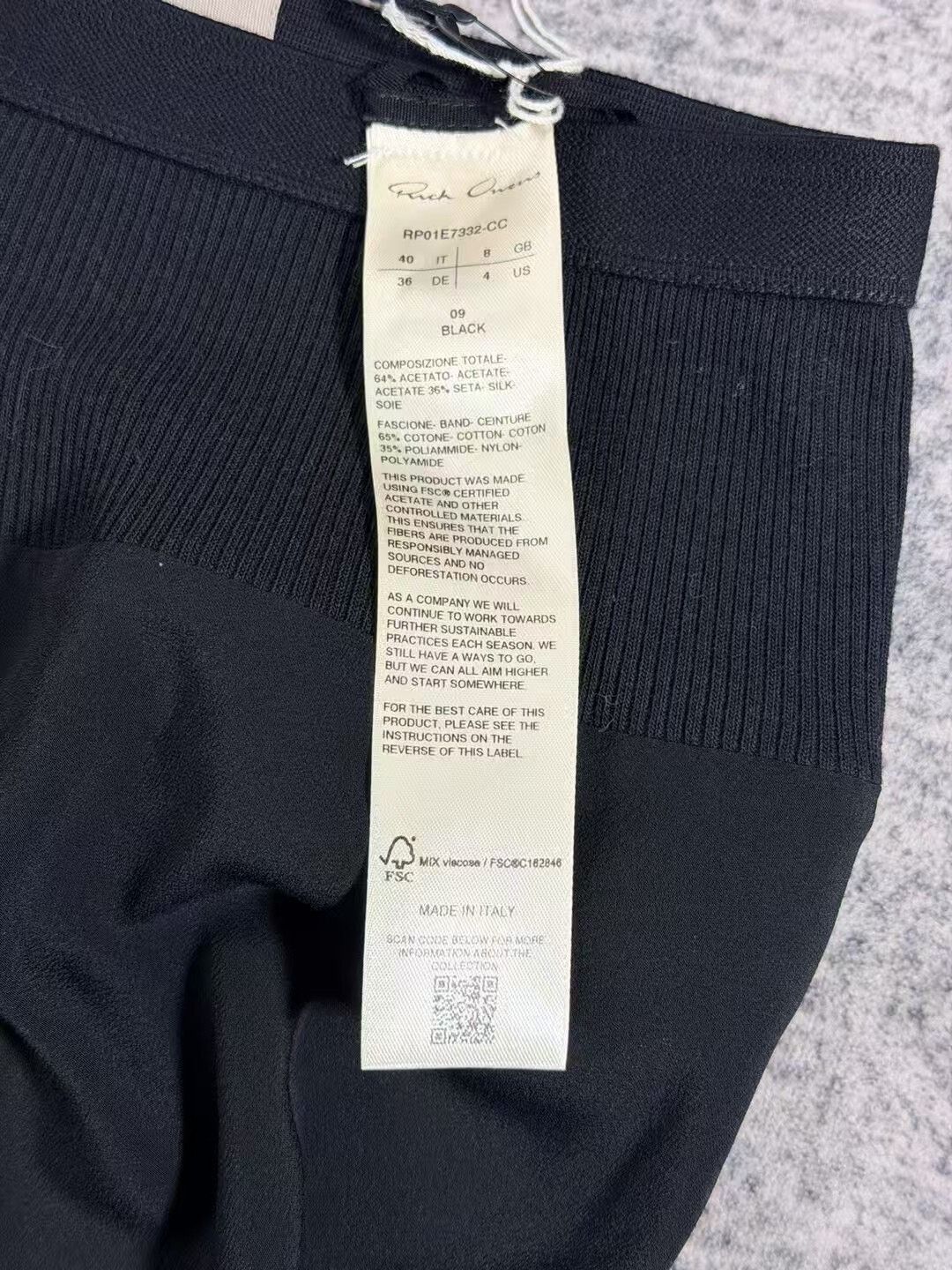 Rick Owens Rick Owens Black Knit Panel Skirt Size 40" / US 18 - 5 Thumbnail