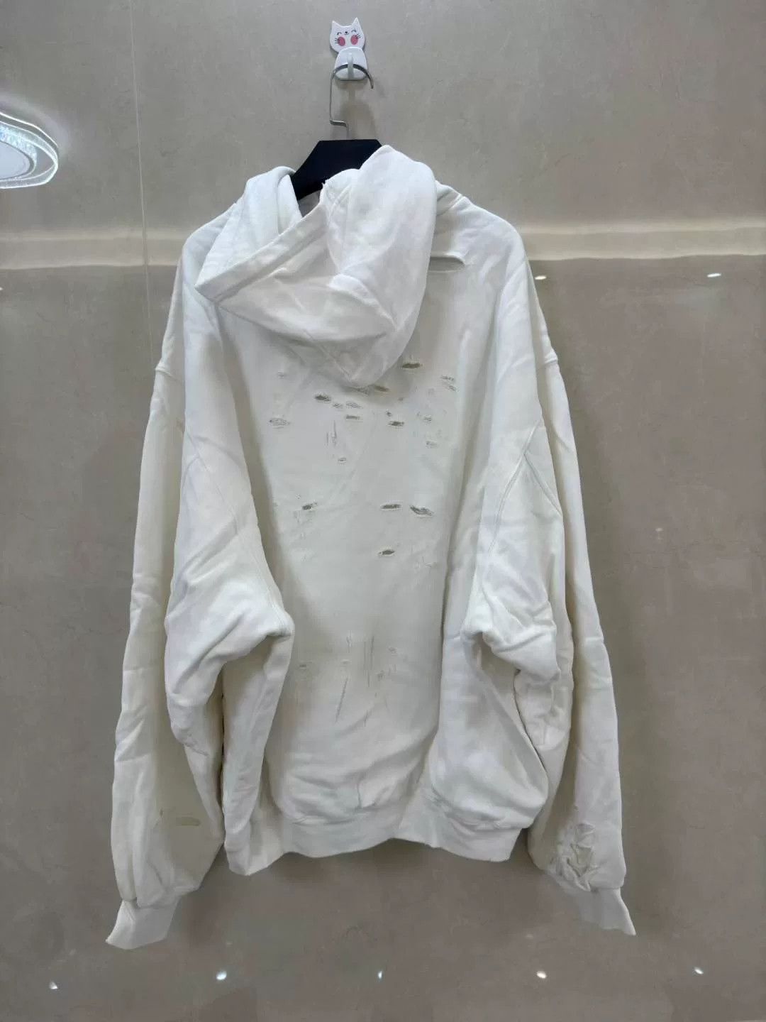 Balenciaga Balenciaga Large Hole Letter Hoodie Size US S / EU 44-46 / 1 - 2 Thumbnail
