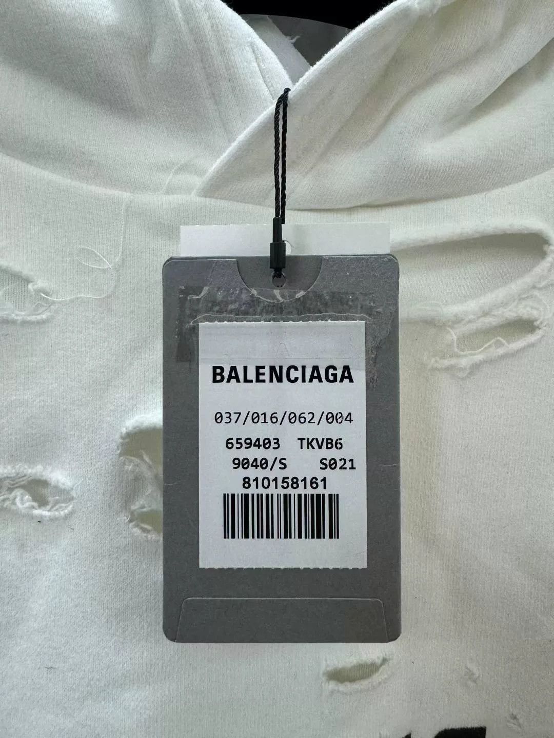 Balenciaga Balenciaga Large Hole Letter Hoodie Size US S / EU 44-46 / 1 - 5 Thumbnail