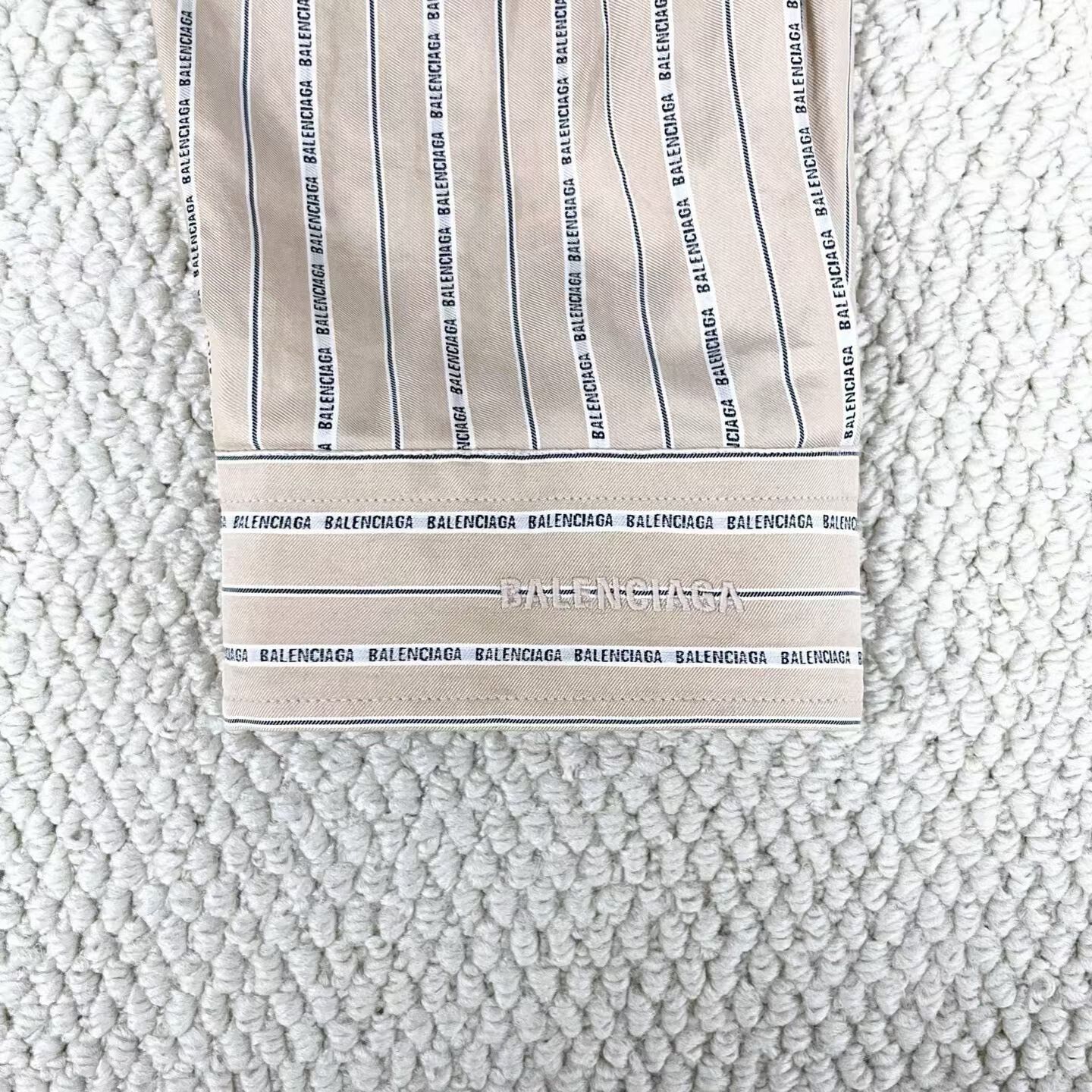 Balenciaga Balenciaga Silk Stripe Logo Shirt Jacket Size US M / EU 48-50 / 2 - 5 Thumbnail