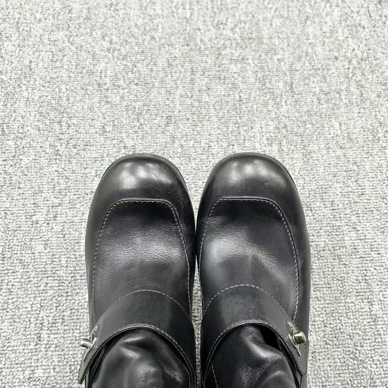Chanel Chanel Black Lambskin Double C Knee-High Boots Size US 4.5 / IT 34.5 - 3 Thumbnail