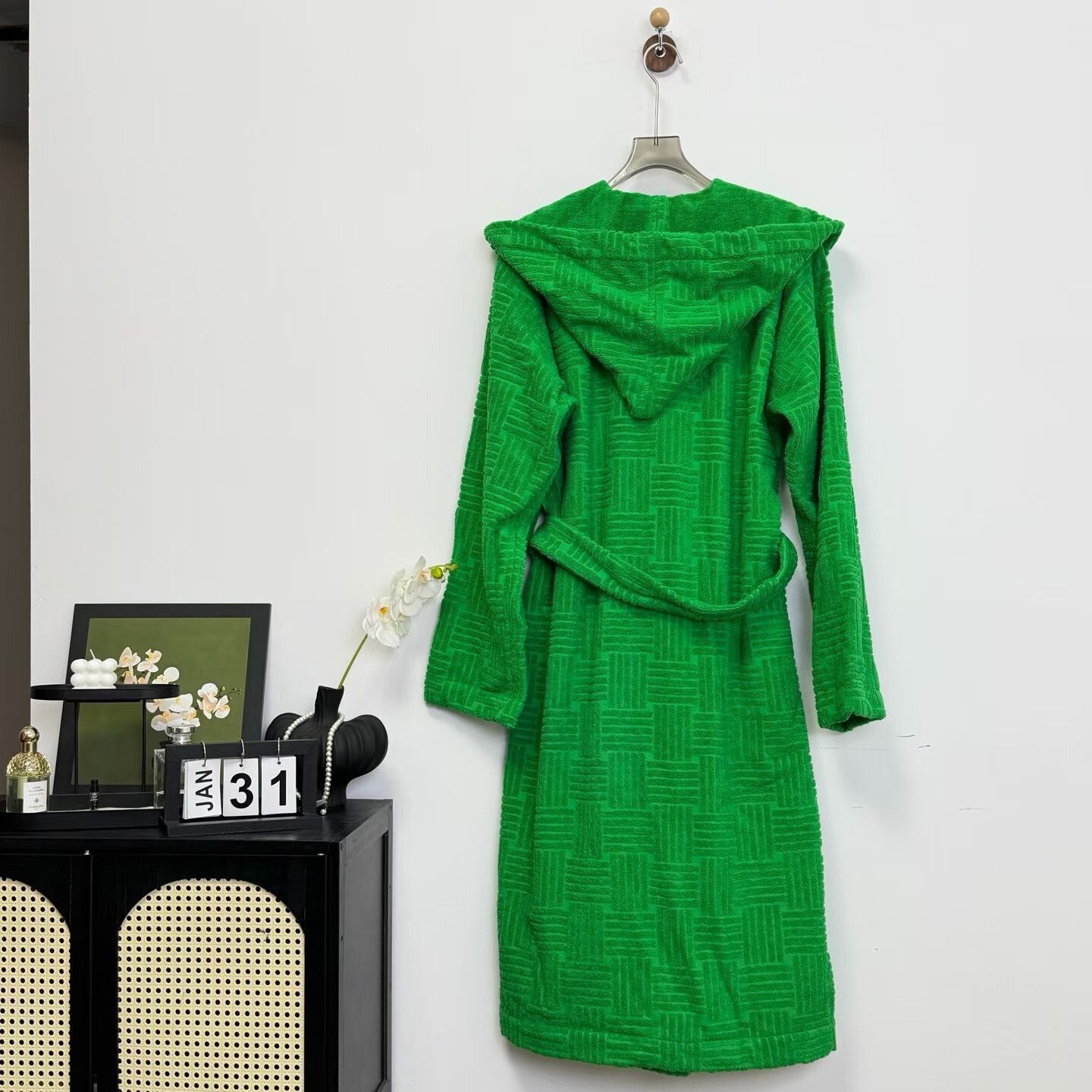 Bottega Veneta Bottega Veneta Green Logo Bathrobe M Size US M / EU 48-50 / 2 - 4 Thumbnail