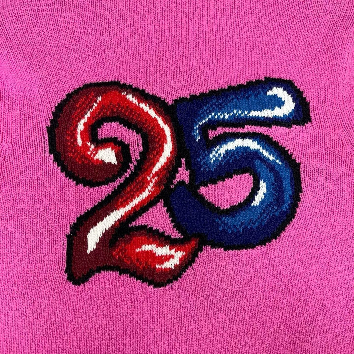 Gucci Gucci Limited Pink 25 Logo Knit Sweater Size XXS / US 00 / IT 34 - 6 Thumbnail