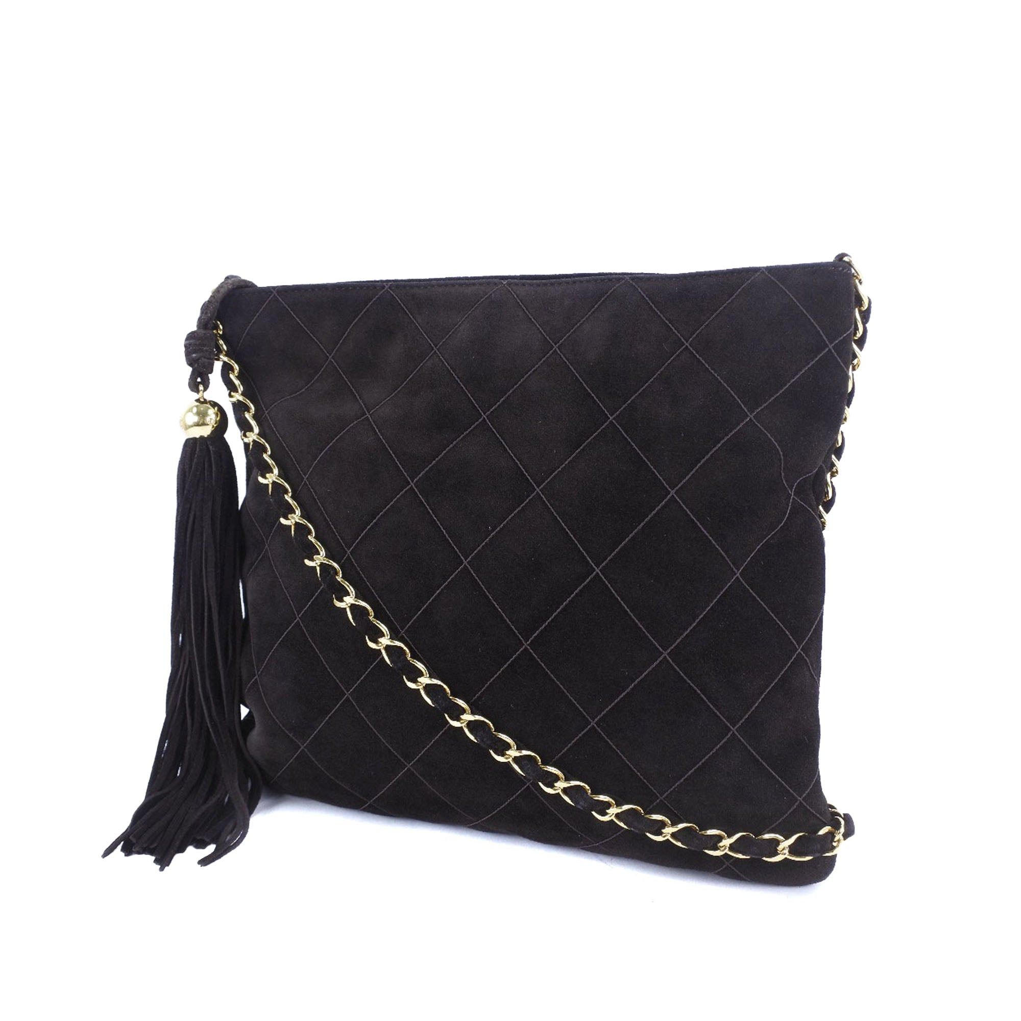 Chanel Quilted Suede Tassel Crossbody Size ONE SIZE - 2 Thumbnail