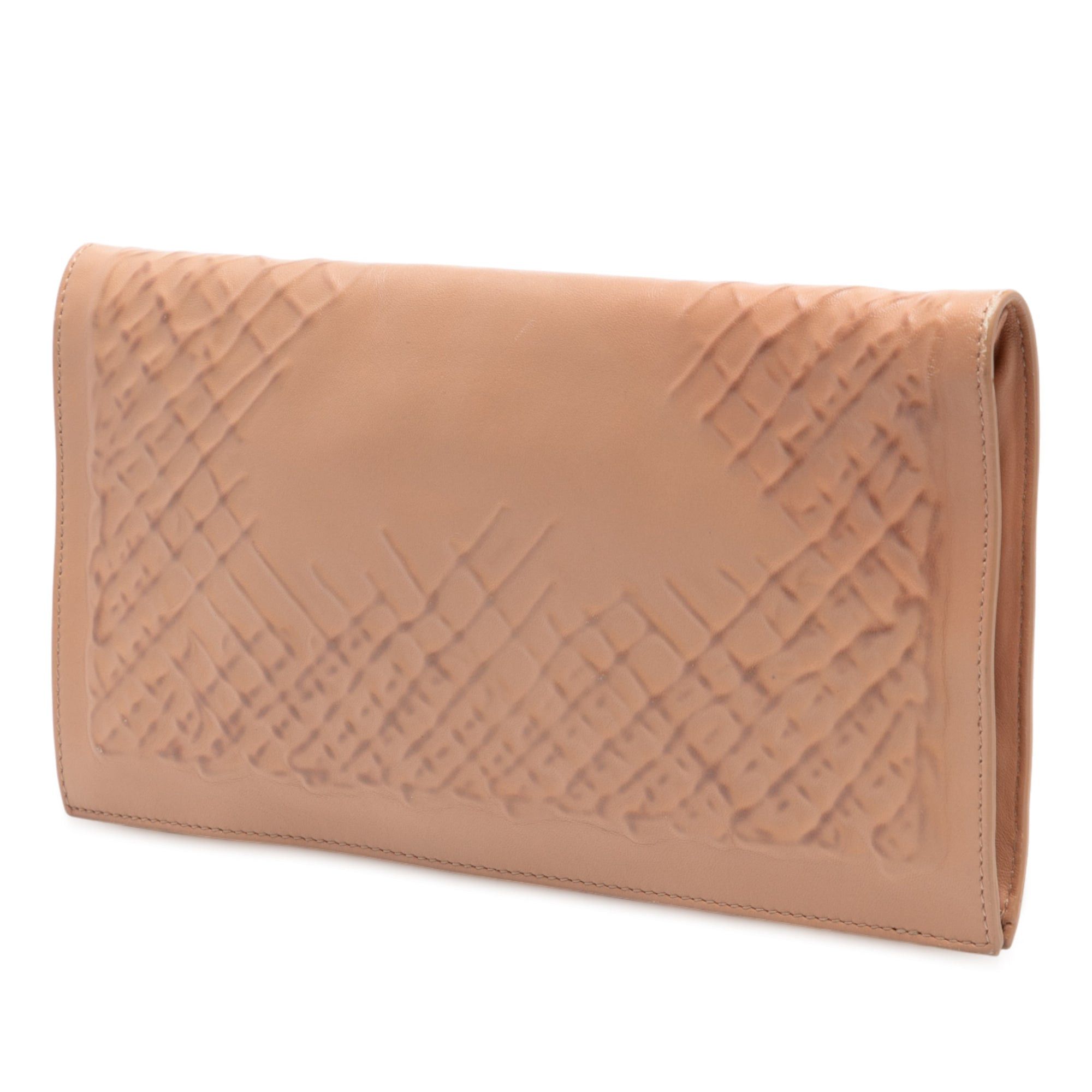 Bottega Veneta Nappa Embossed Intrecciato Turnlock Clutch Size ONE SIZE - 2 Thumbnail