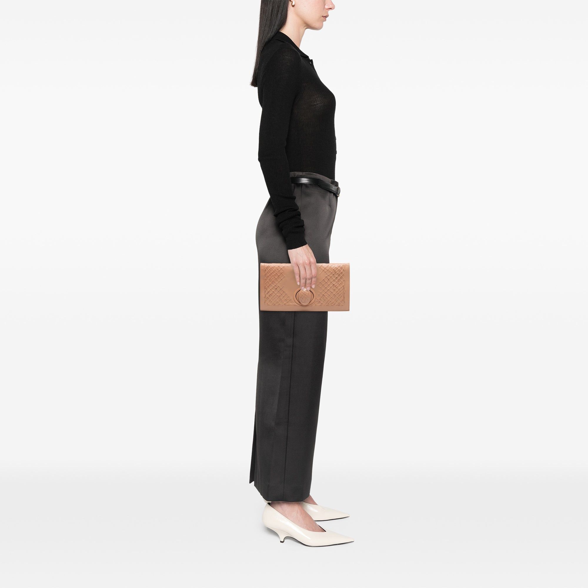 Bottega Veneta Nappa Embossed Intrecciato Turnlock Clutch Size ONE SIZE - 7 Thumbnail