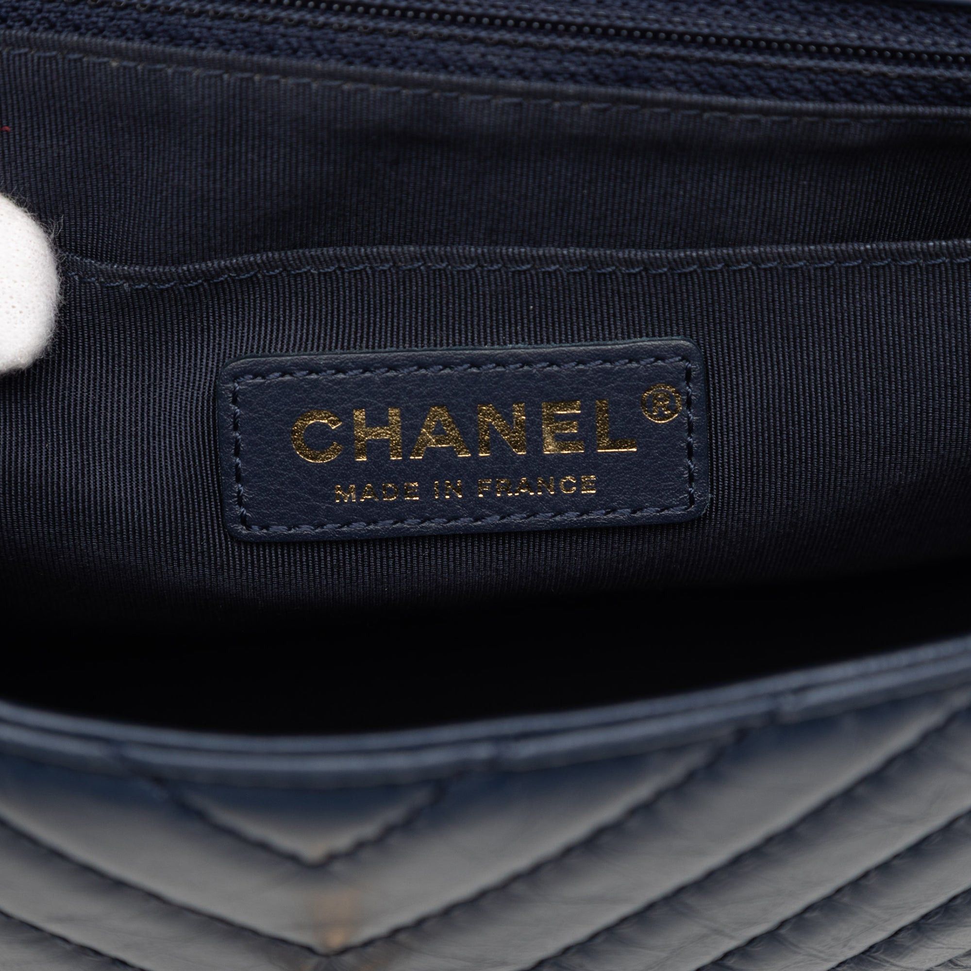 Chanel CC Chevron Aged Calfskin Top Handle Flap Size ONE SIZE - 5 Thumbnail