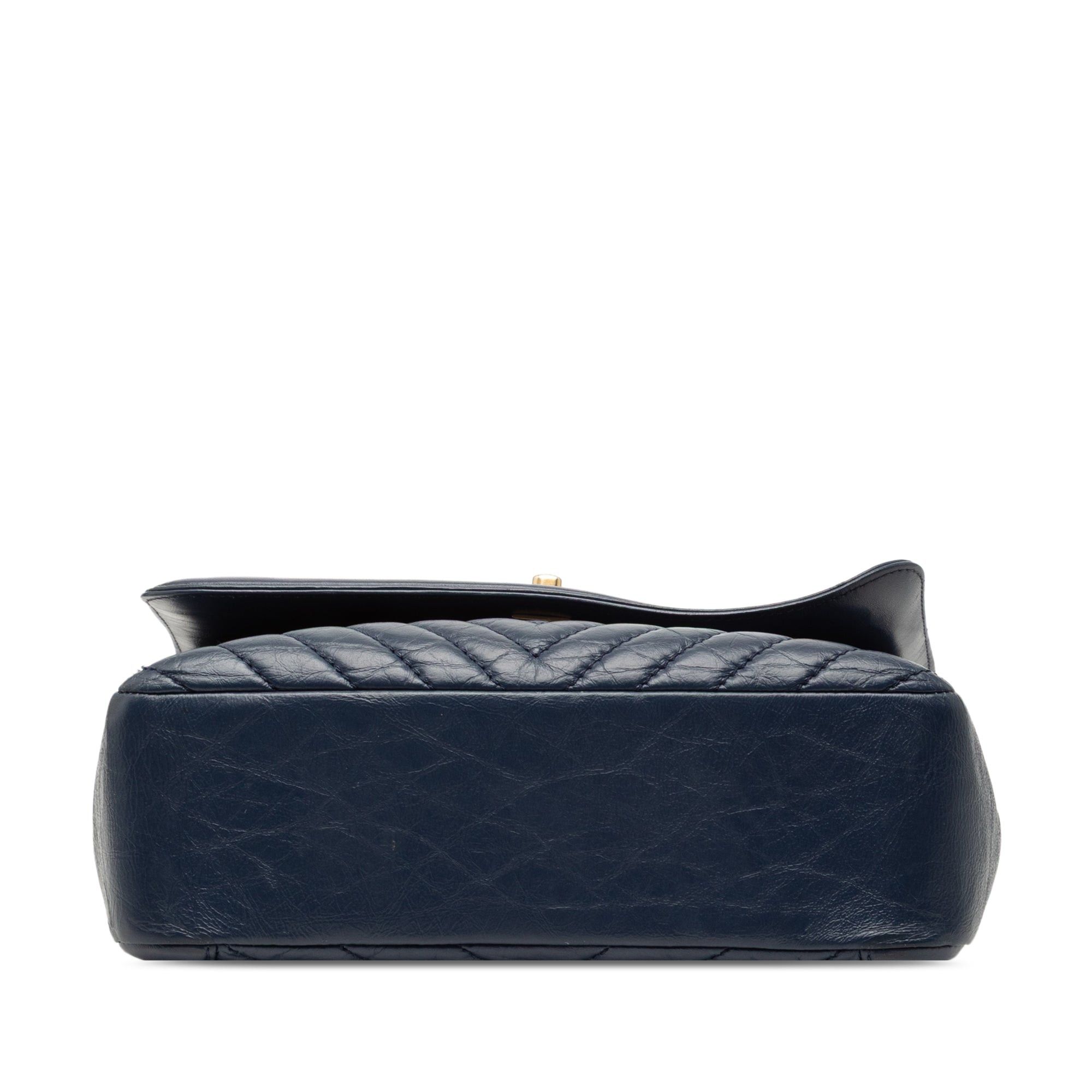 Chanel CC Chevron Aged Calfskin Top Handle Flap Size ONE SIZE - 3 Thumbnail