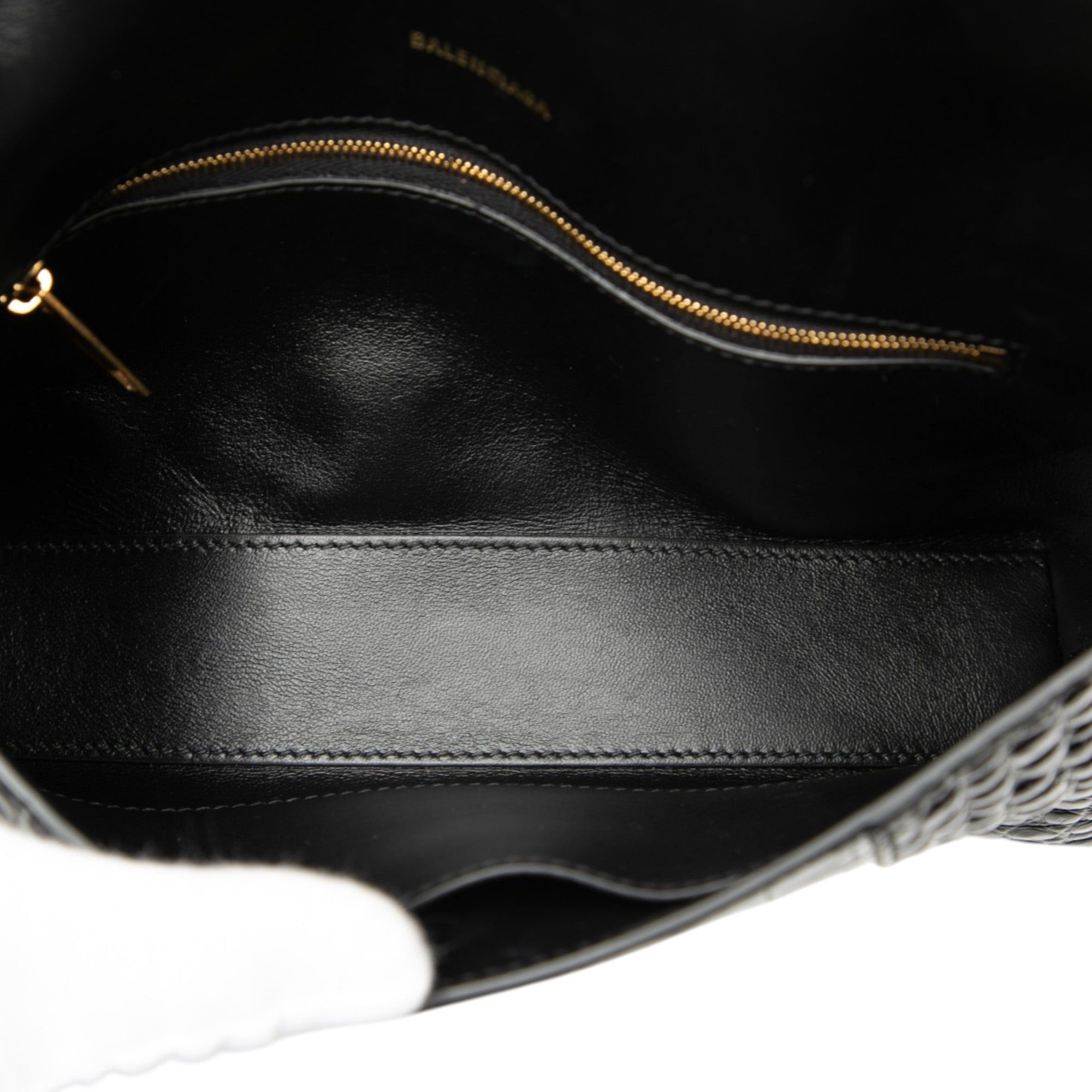 Balenciaga Croc Embossed Leather Downtown Crossbody XS Size ONE SIZE - 4 Thumbnail