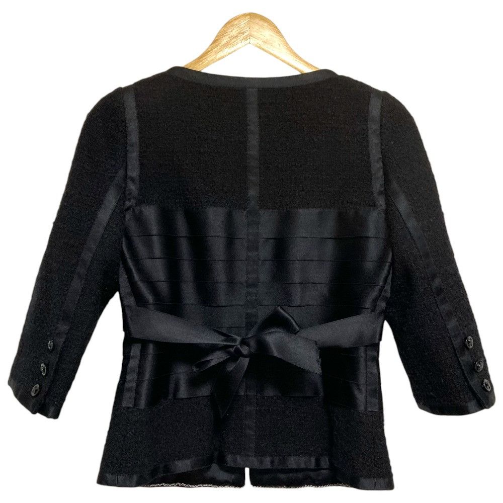 Chanel Chanel Chanel Tweed Zip Jacket Textile Outerwear P29429 DUTY FREE for USA Size ONE SIZE - 2 Thumbnail
