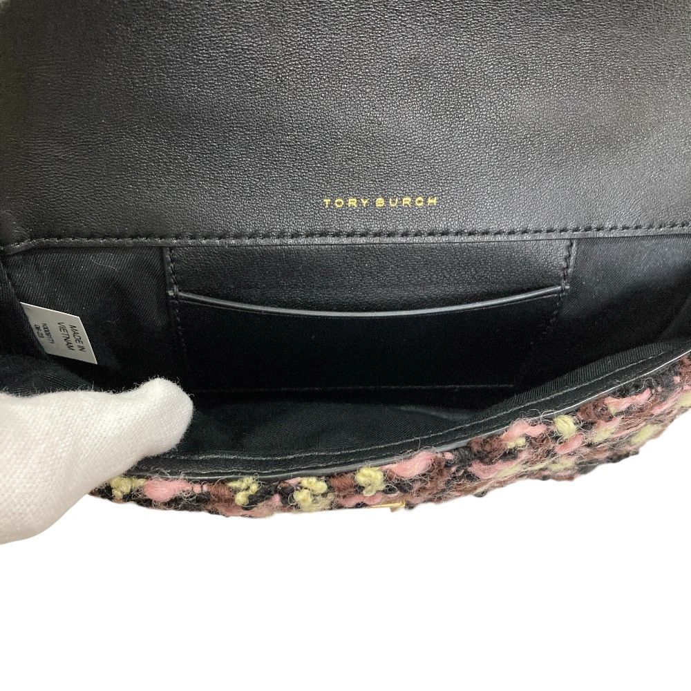 Tory Burch Tory Burch Tory Burch Kira Tweed Mini Flap Chain Shoulder Bag Textile Shoulder Bag DUTY FREE for USA Size ONE SIZE - 10 Thumbnail