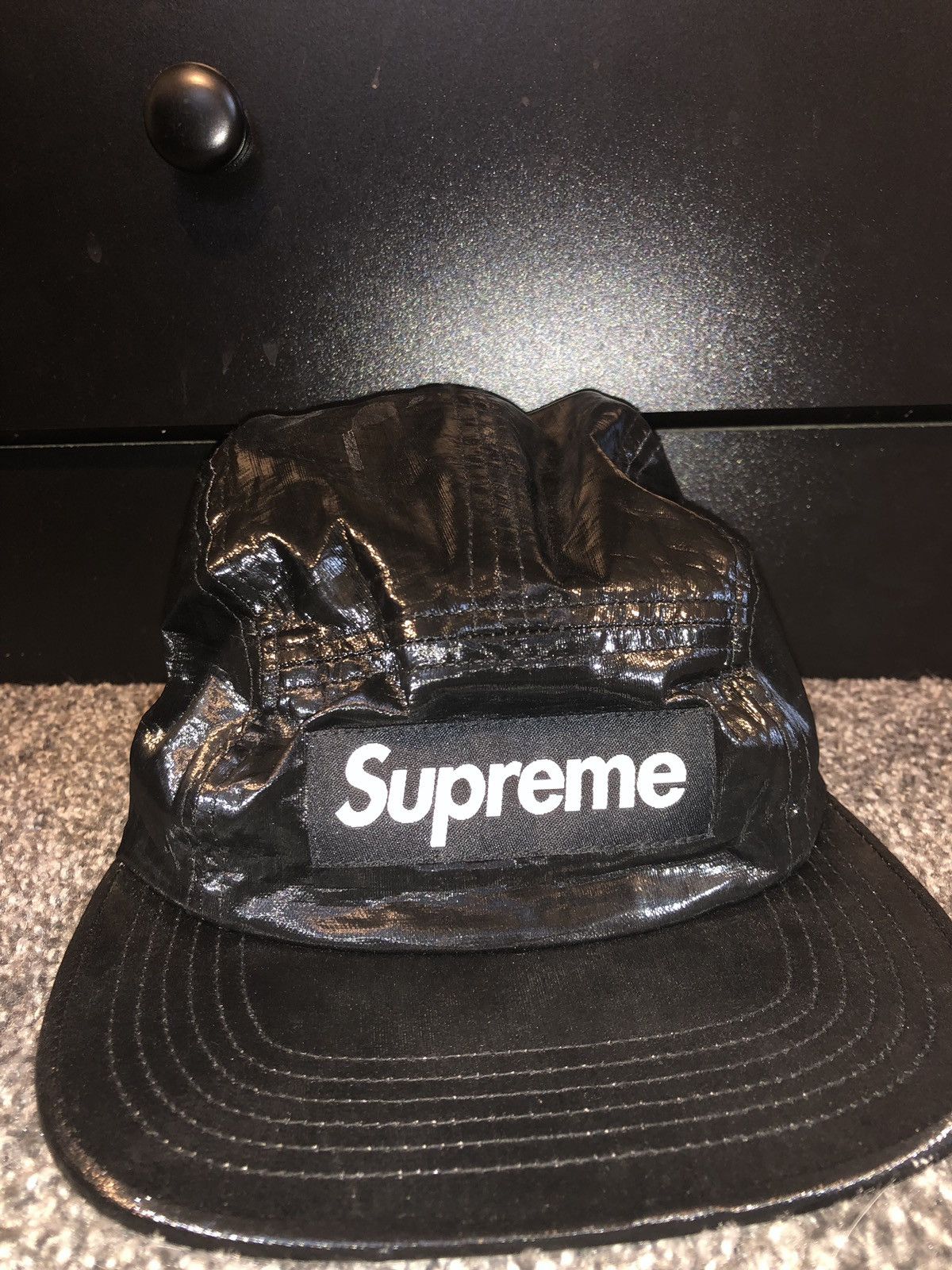 Supreme coated linen outlet camp cap