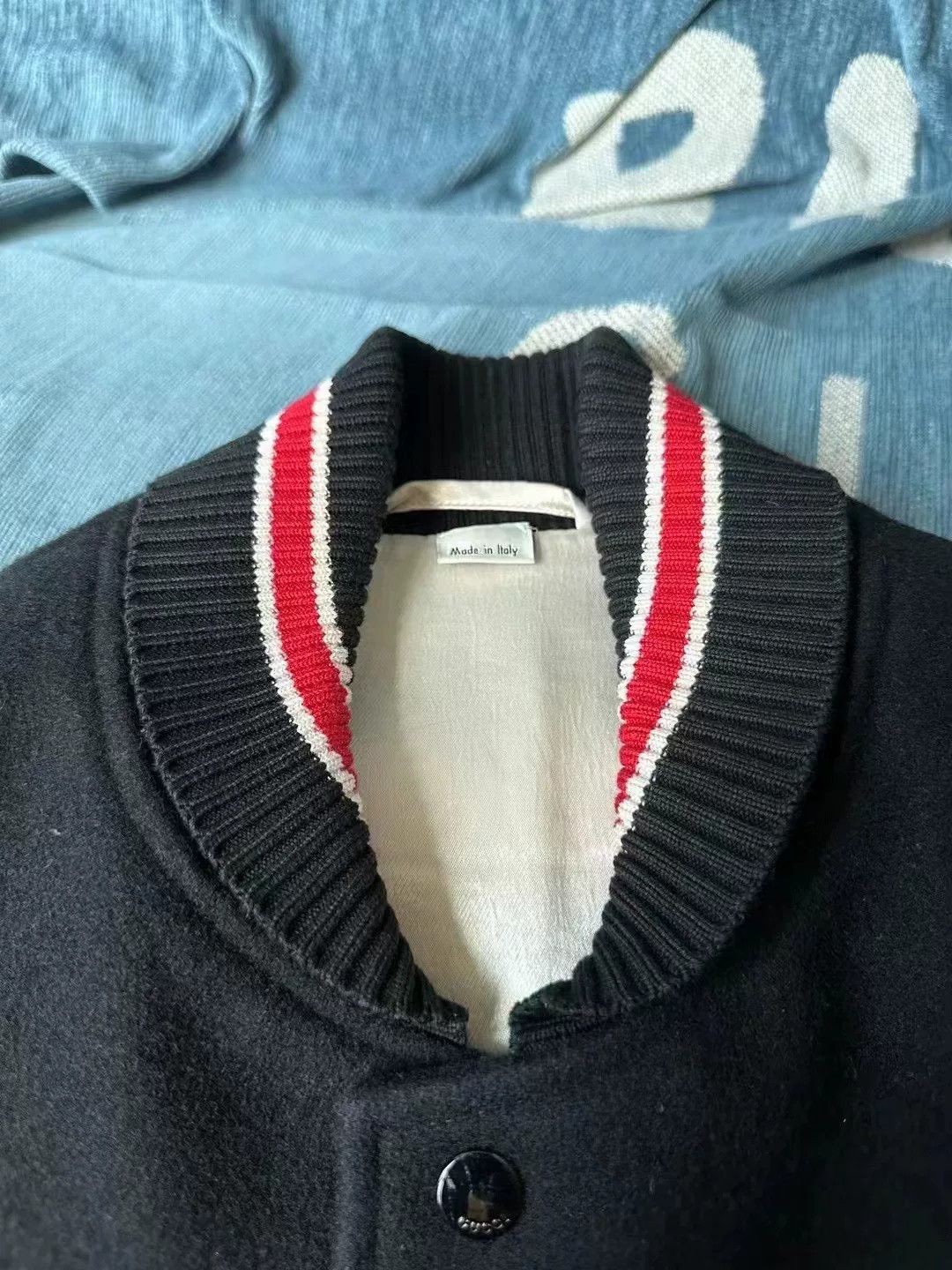Gucci Gucci Leather Sleeve Baseball Jacket Size US S / EU 44-46 / 1 - 2 Thumbnail