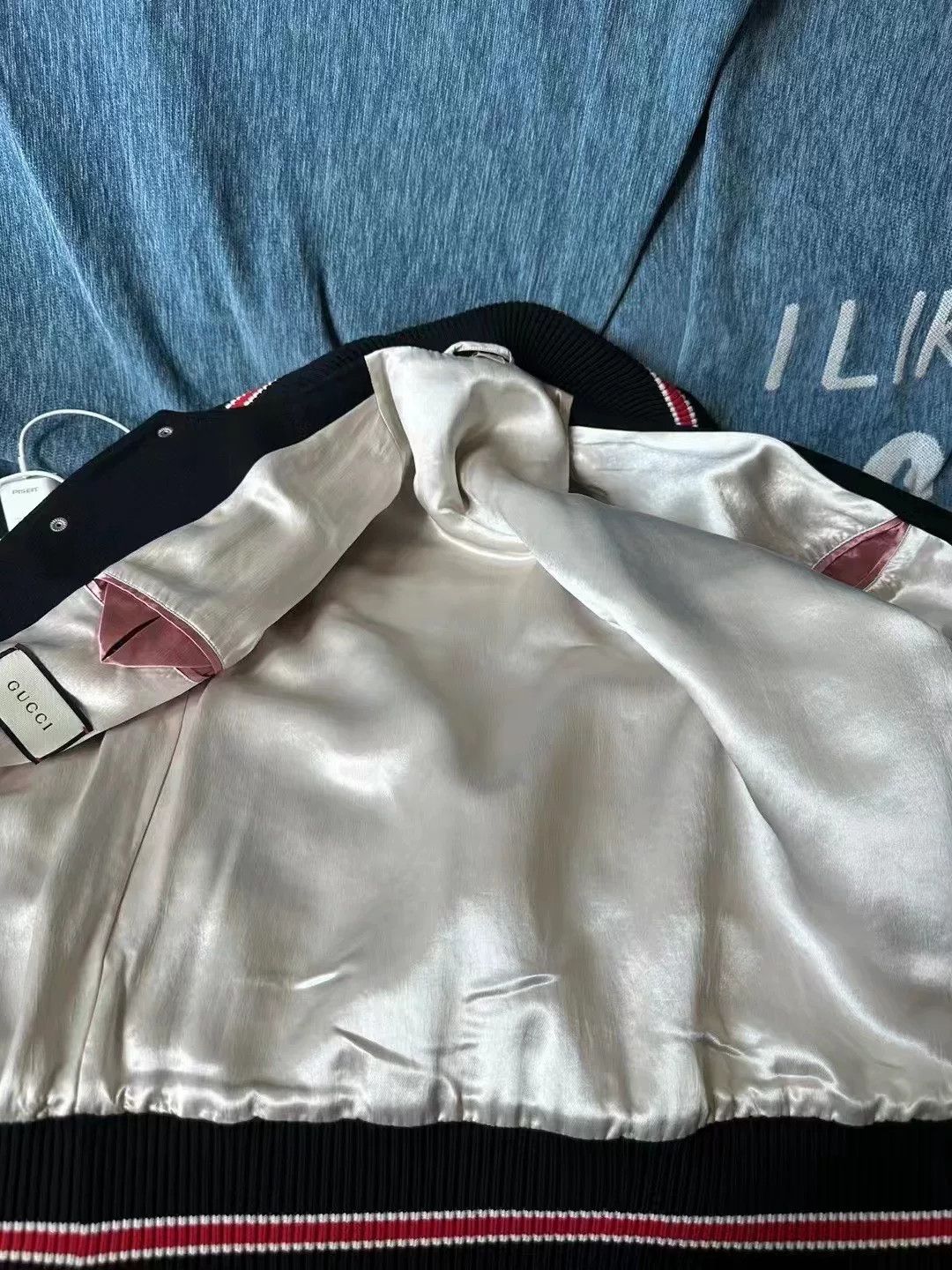 Gucci Gucci Leather Sleeve Baseball Jacket Size US S / EU 44-46 / 1 - 4 Thumbnail