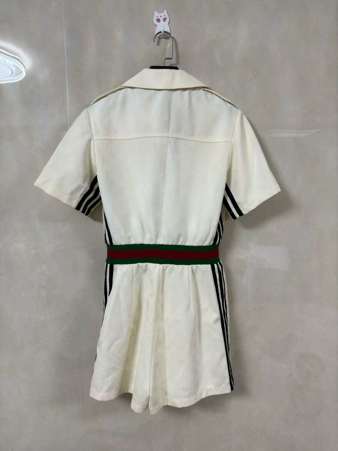 Gucci Gucci x adidas Beige Monogram Jumpsuit Size 40" / US 18 - 2 Thumbnail