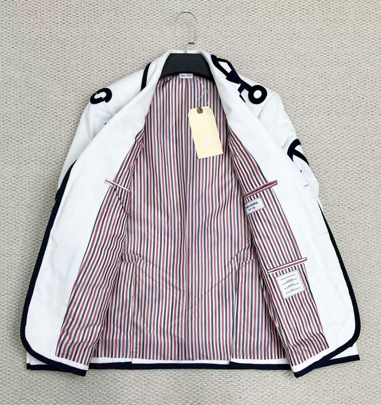 Thom Browne Thom Browne Corduroy Stripe Anchor Logo Blazer Size US M / EU 48-50 / 2 - 7 Thumbnail