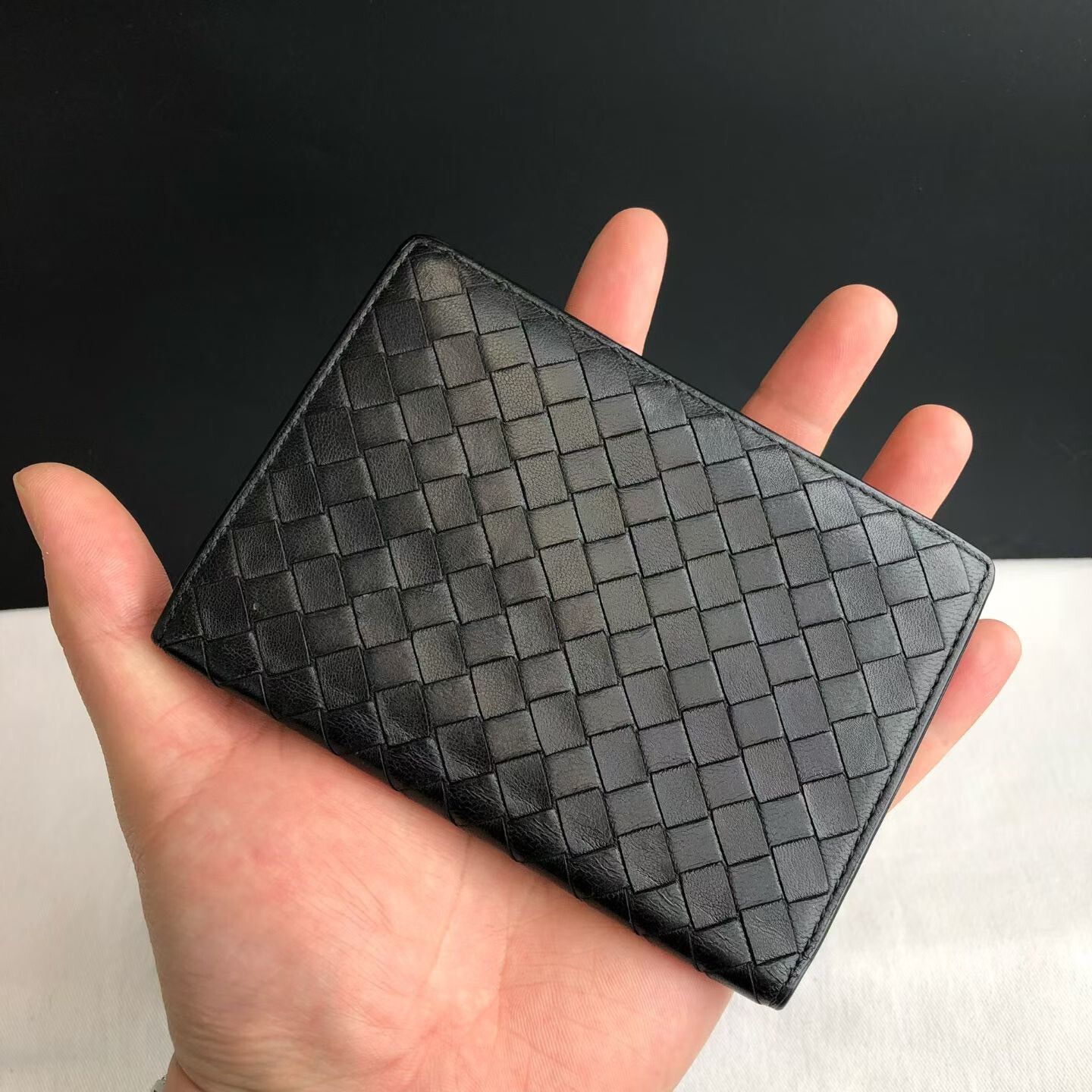 Bottega Veneta BV Black Woven Foldable Passport Card Case Size ONE SIZE - 5 Thumbnail